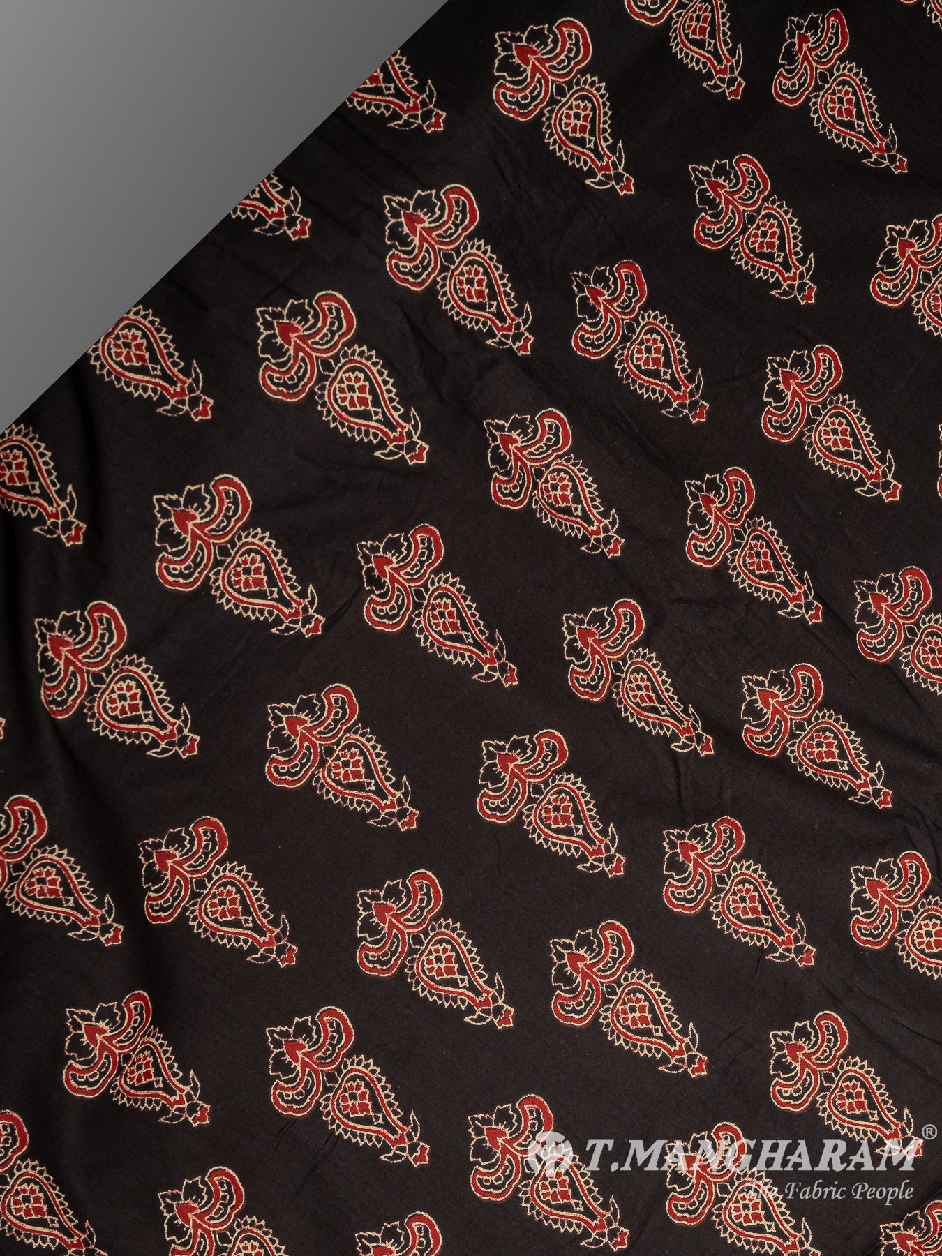 Black Cotton Print Fabric - EC10240 view-2