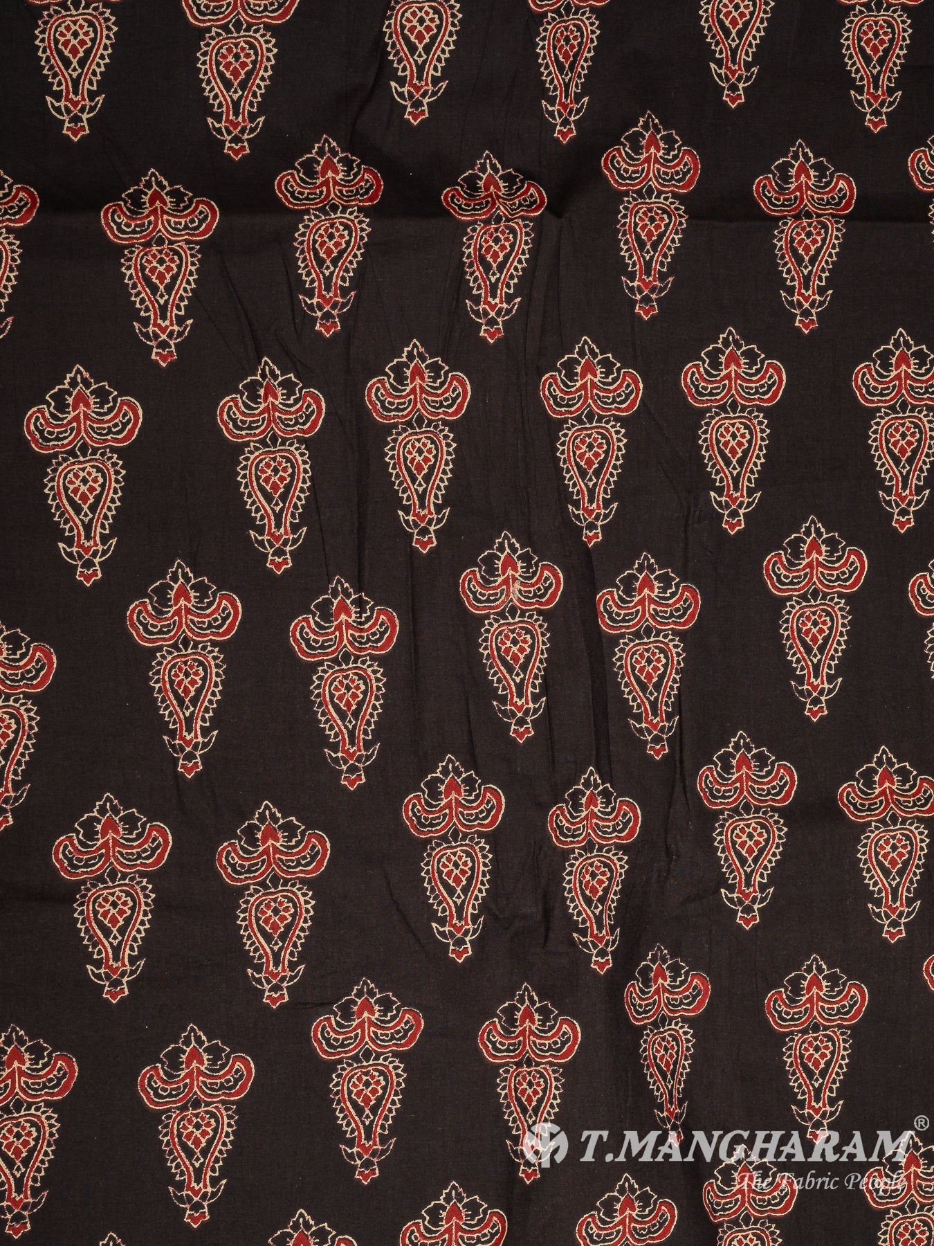 Black Cotton Print Fabric - EC10240 view-3