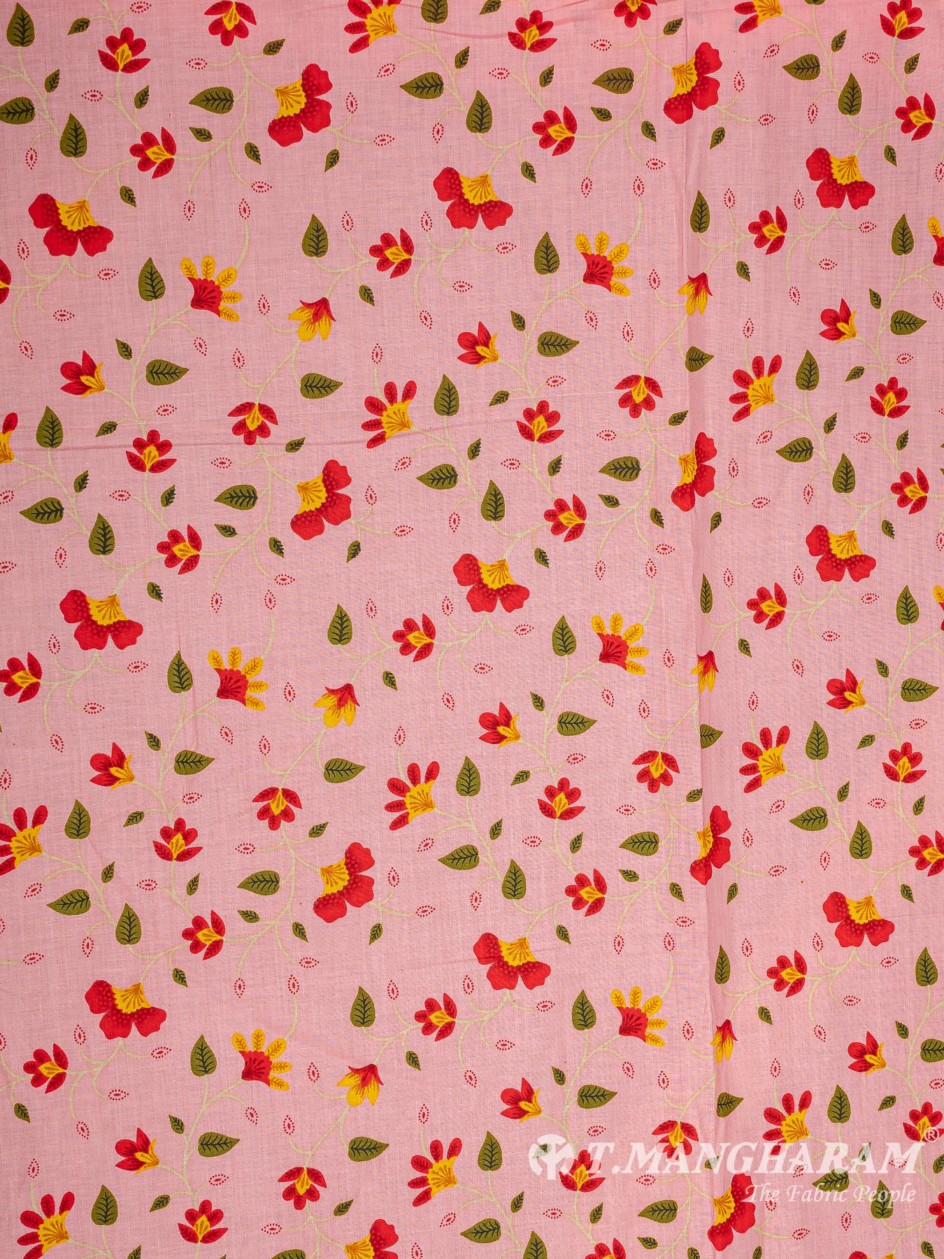 Pink Cotton Print Fabric - EB7429 view-3