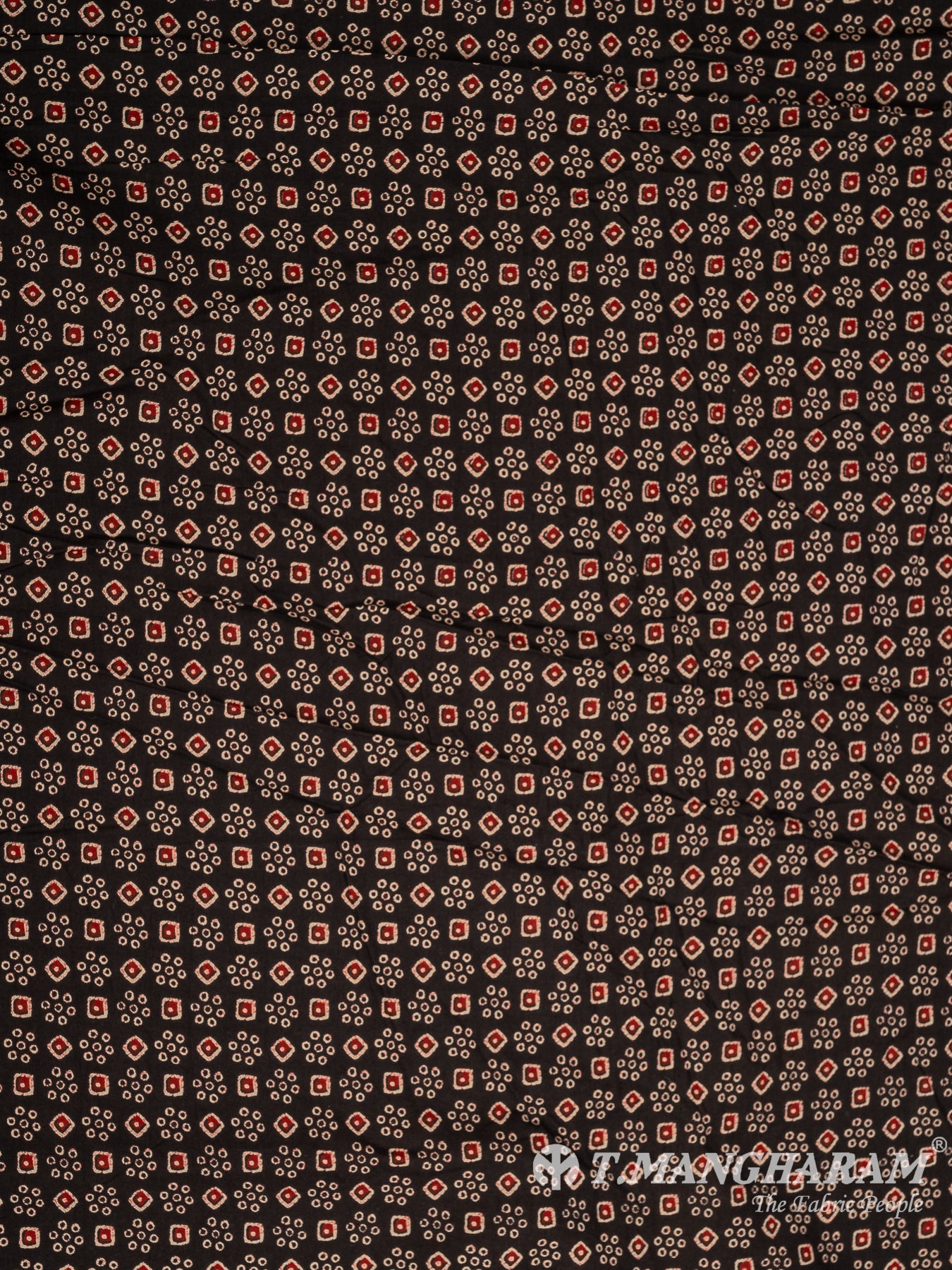 Black Cotton Print Fabric - EC10245 view-3