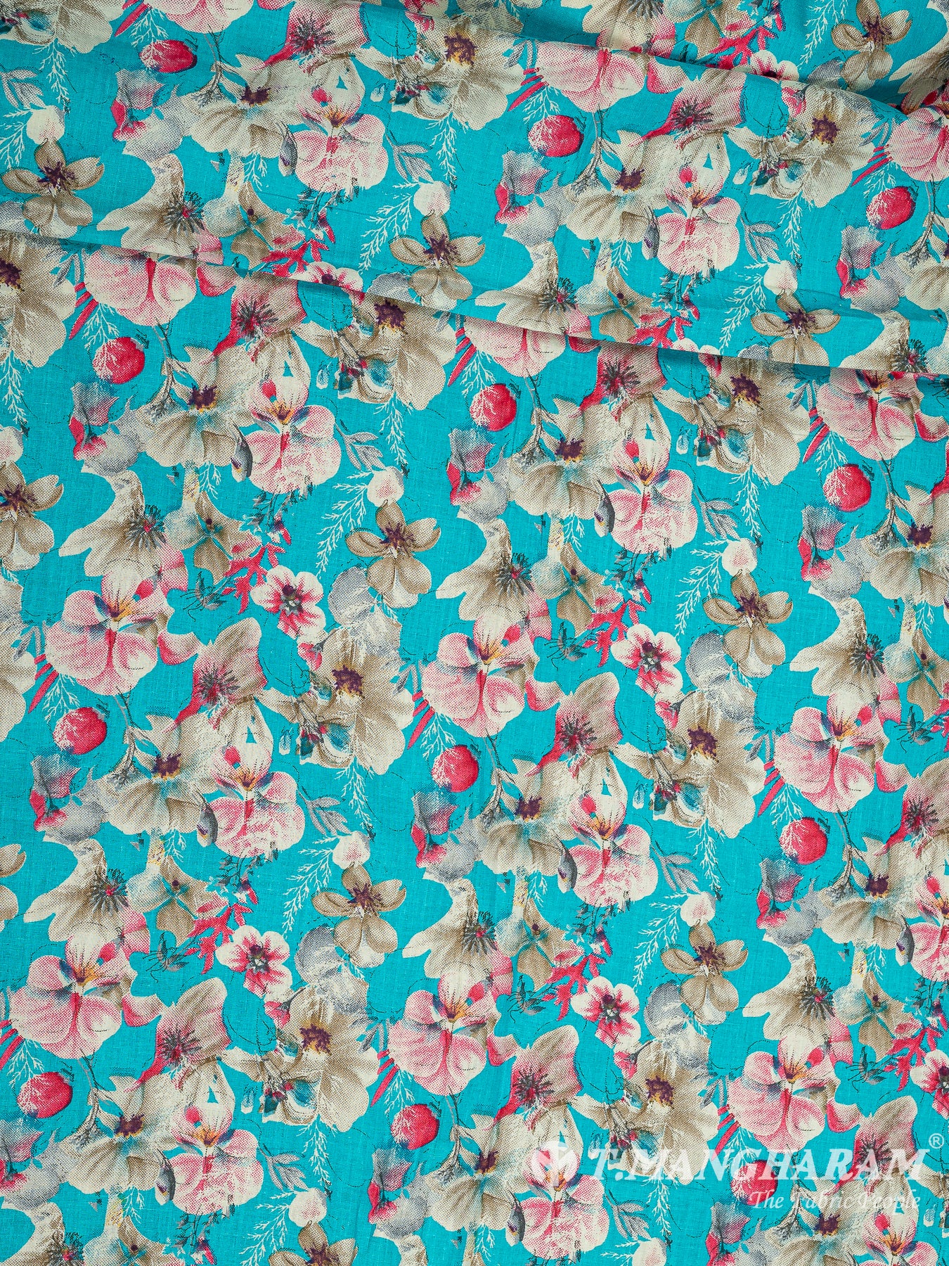 Blue Cotton Fabric - EB7425 view-3