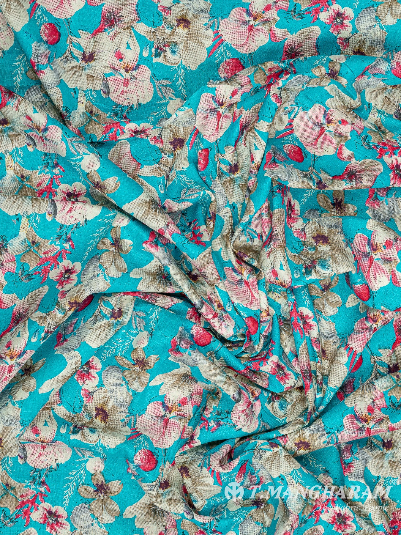 Blue Cotton Fabric - EB7425 view-4