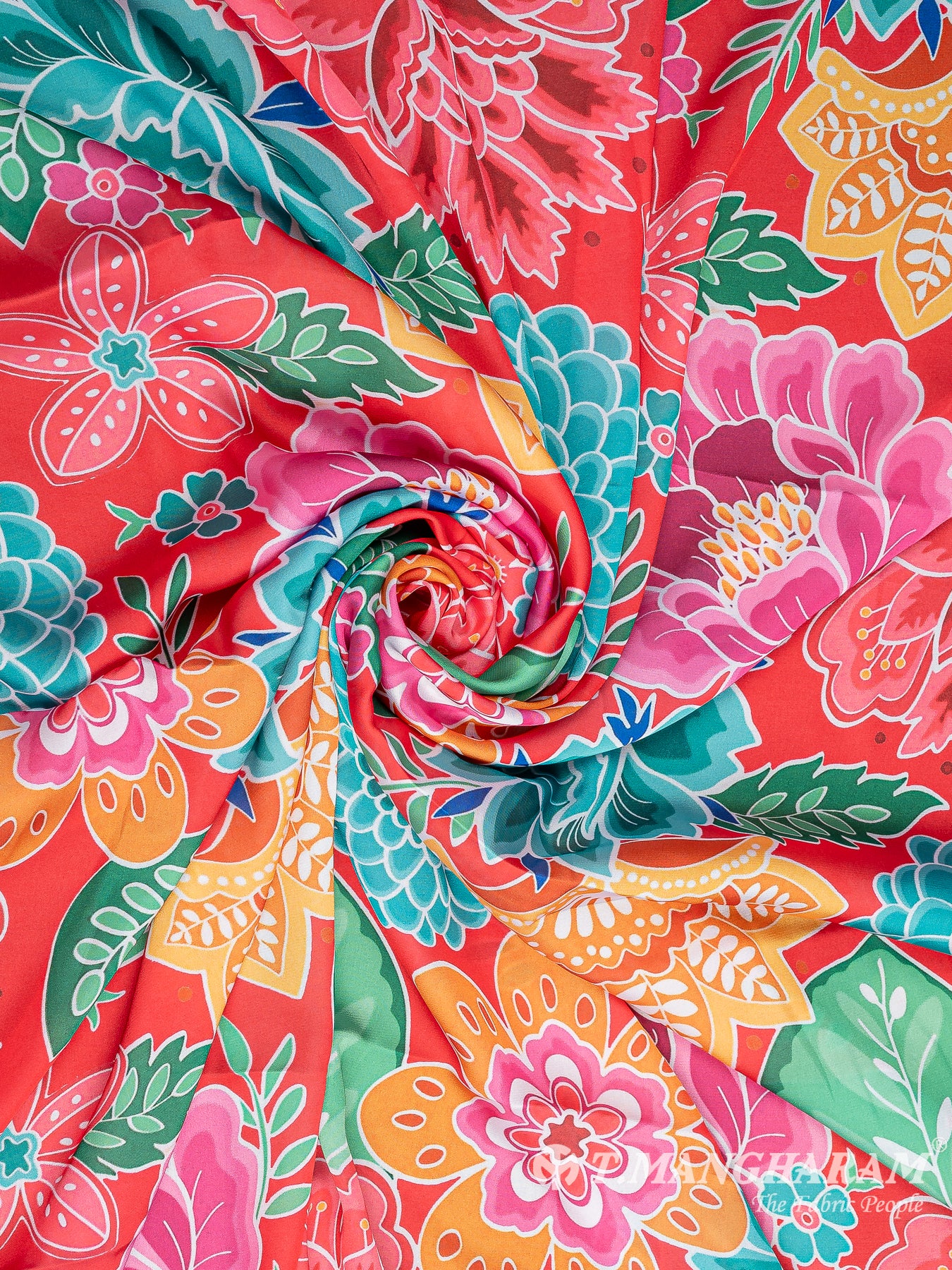 Multicolor Satin Fabric - EB7415 view-1