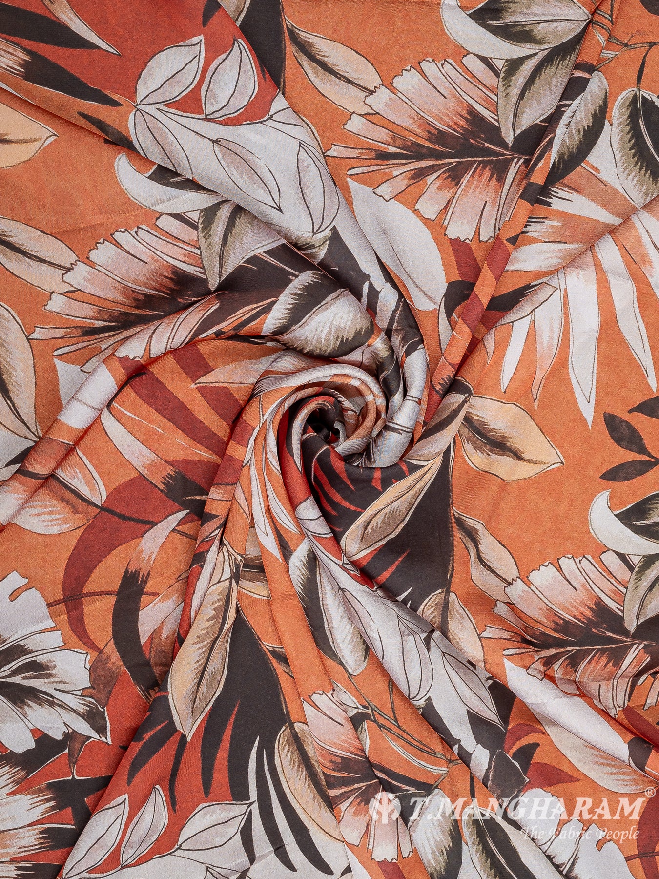 Orange Satin Fabric - EB7418 view-1