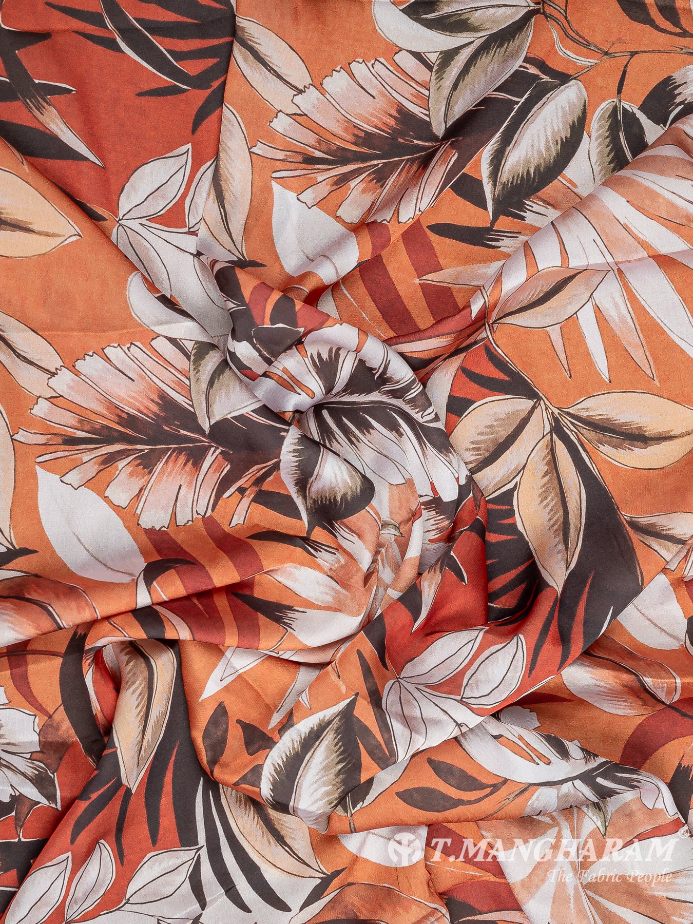 Orange Satin Fabric - EB7418 view-4