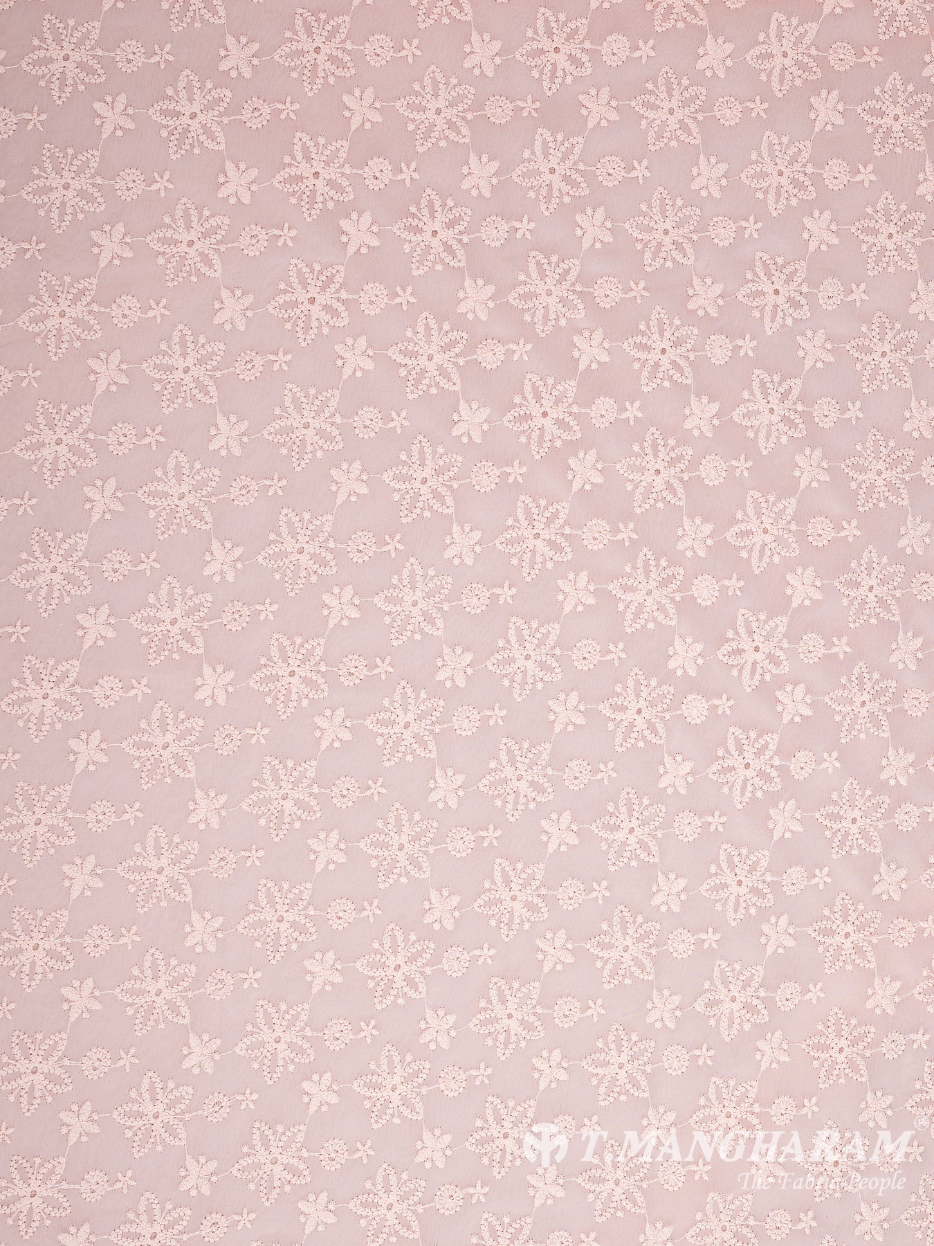 Pink Georgette Embroidery Fabric - EC10176 view-3