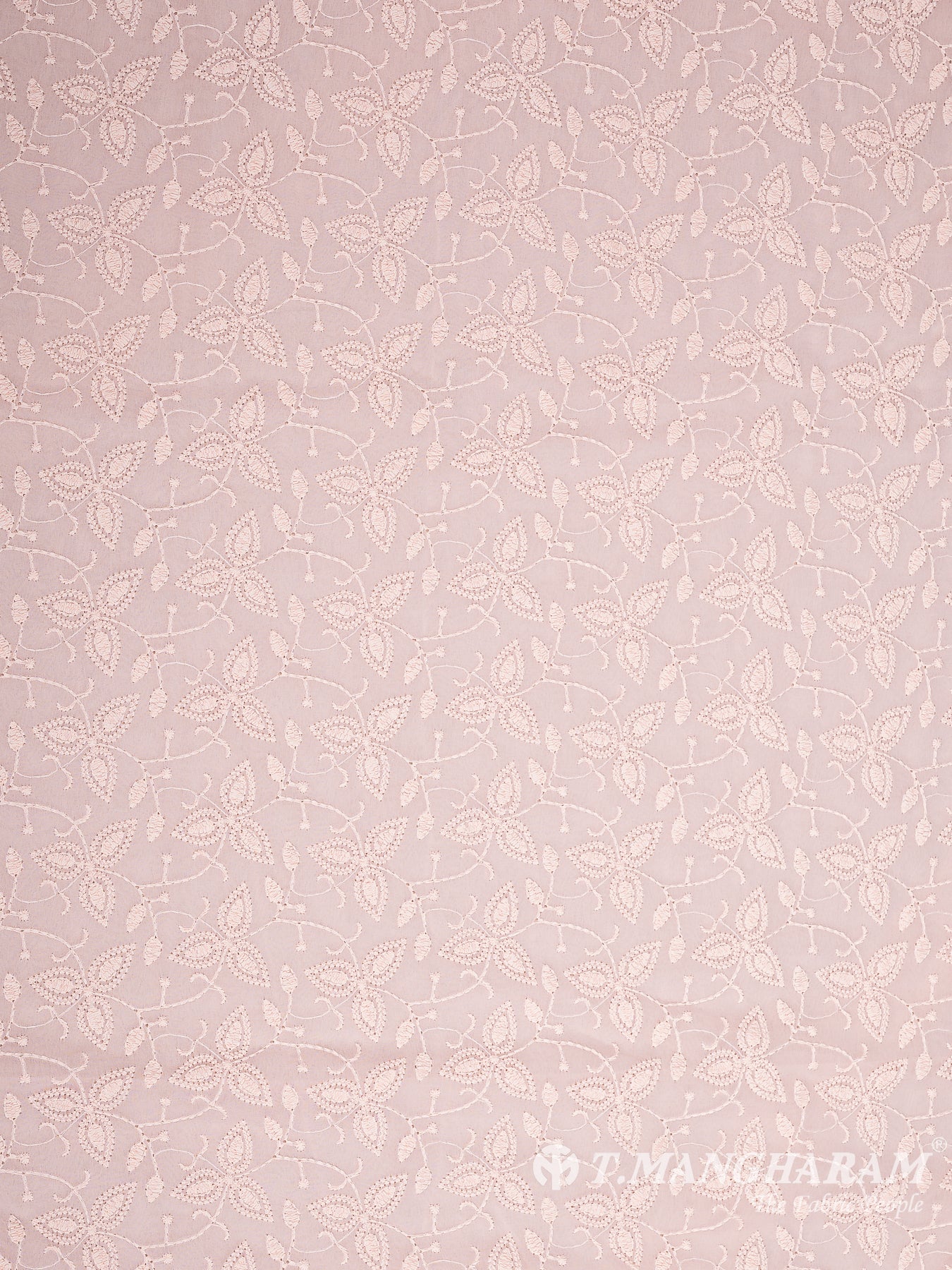 Pink Georgette Embroidery Fabric - EC10175 view-3