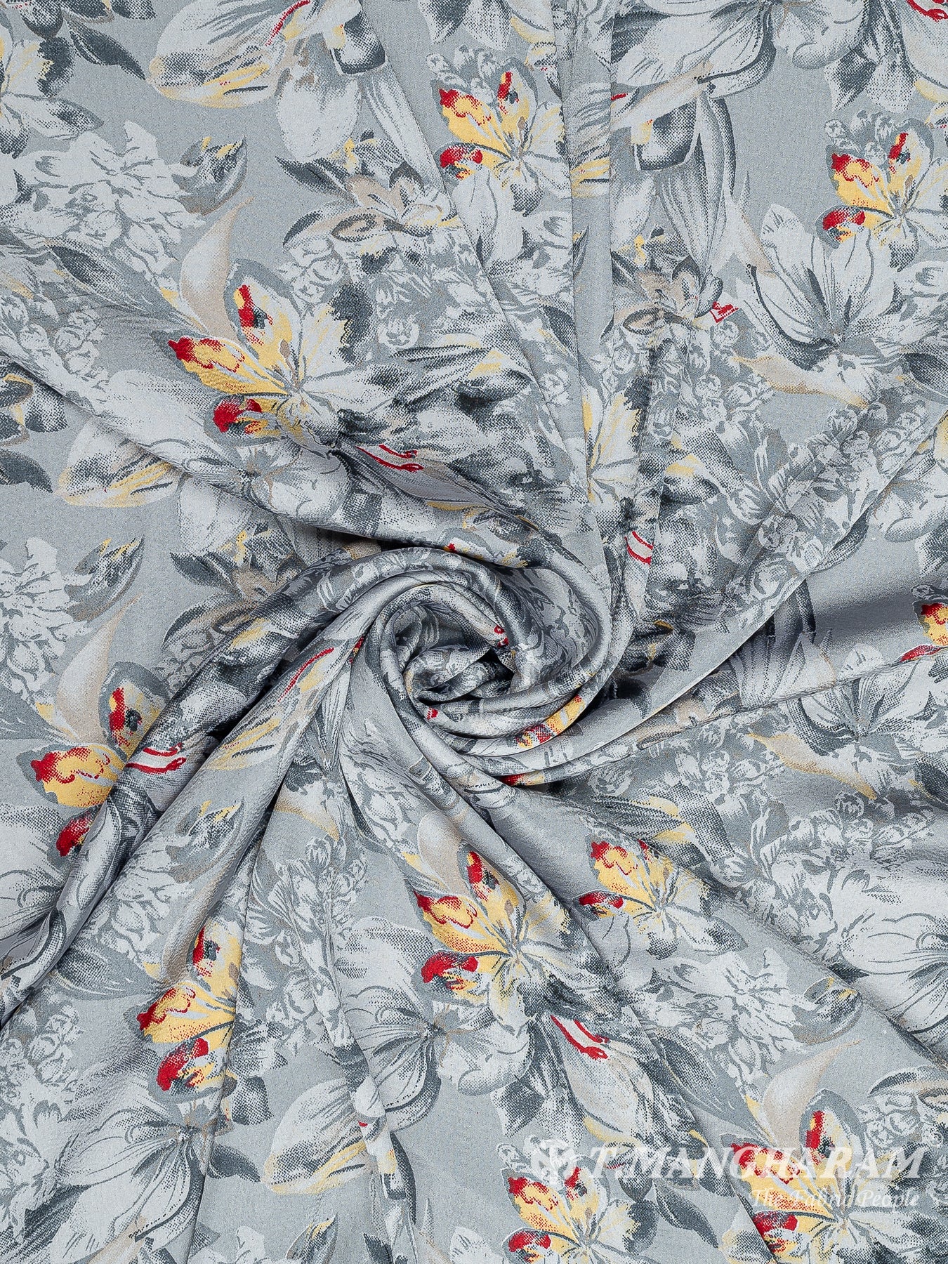 Grey Silk Fabric - EB7460 view-1