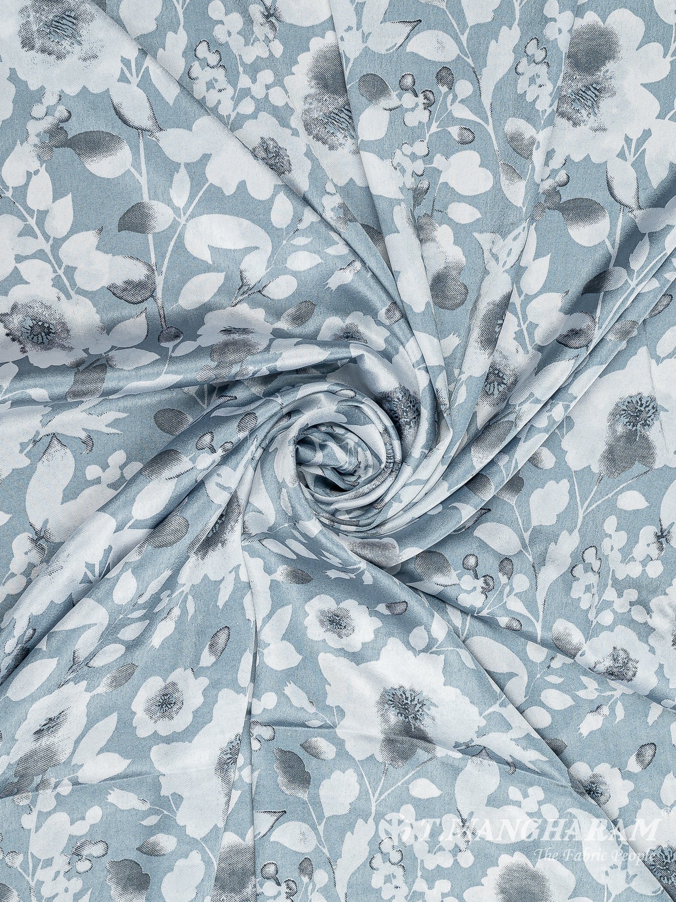 Blue Silk Fabric - EB7472 view-1