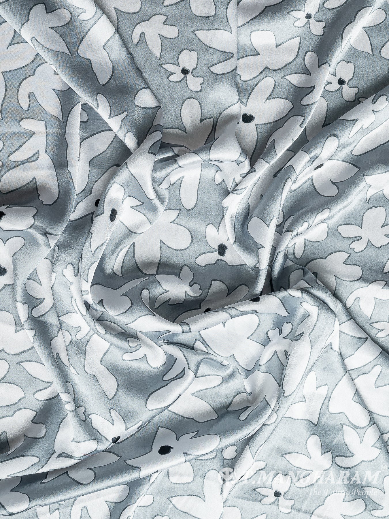 Grey Silk Fabric - EB7466 view-4