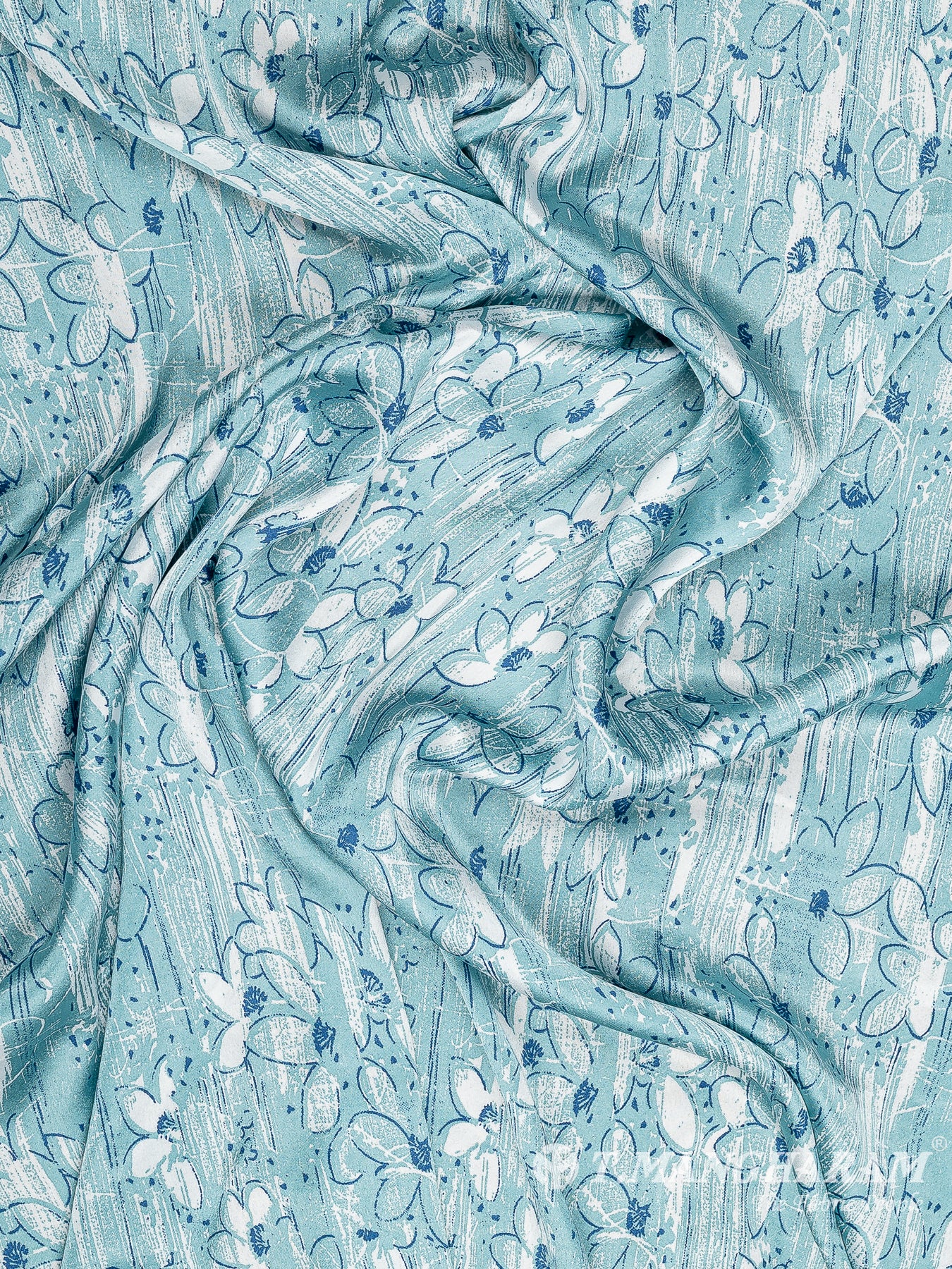 Blue Satin Fabric - EB7510 view-4