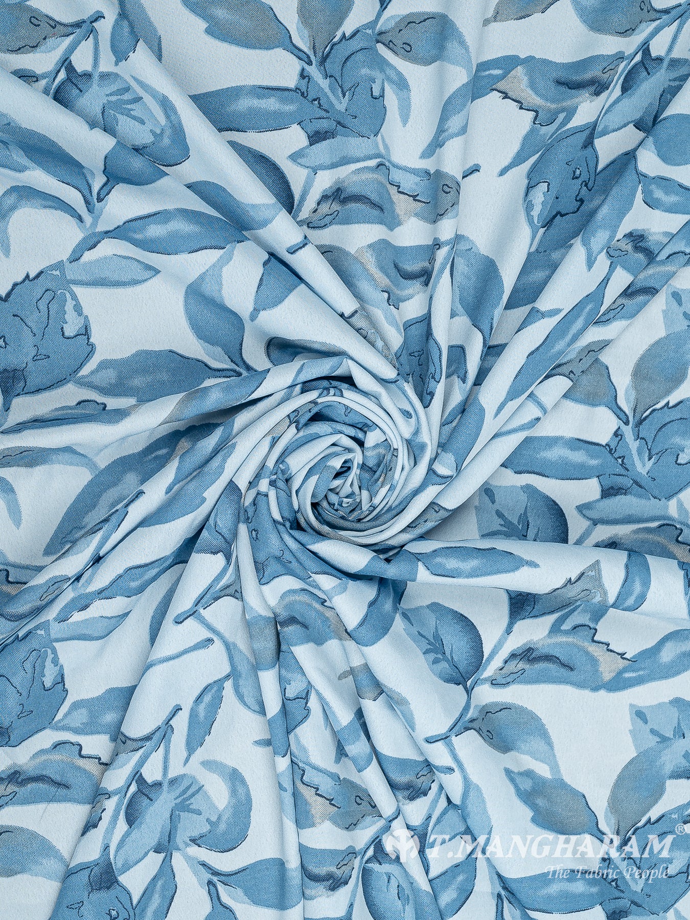 Blue Crepe Fabric - EB7486 view-1