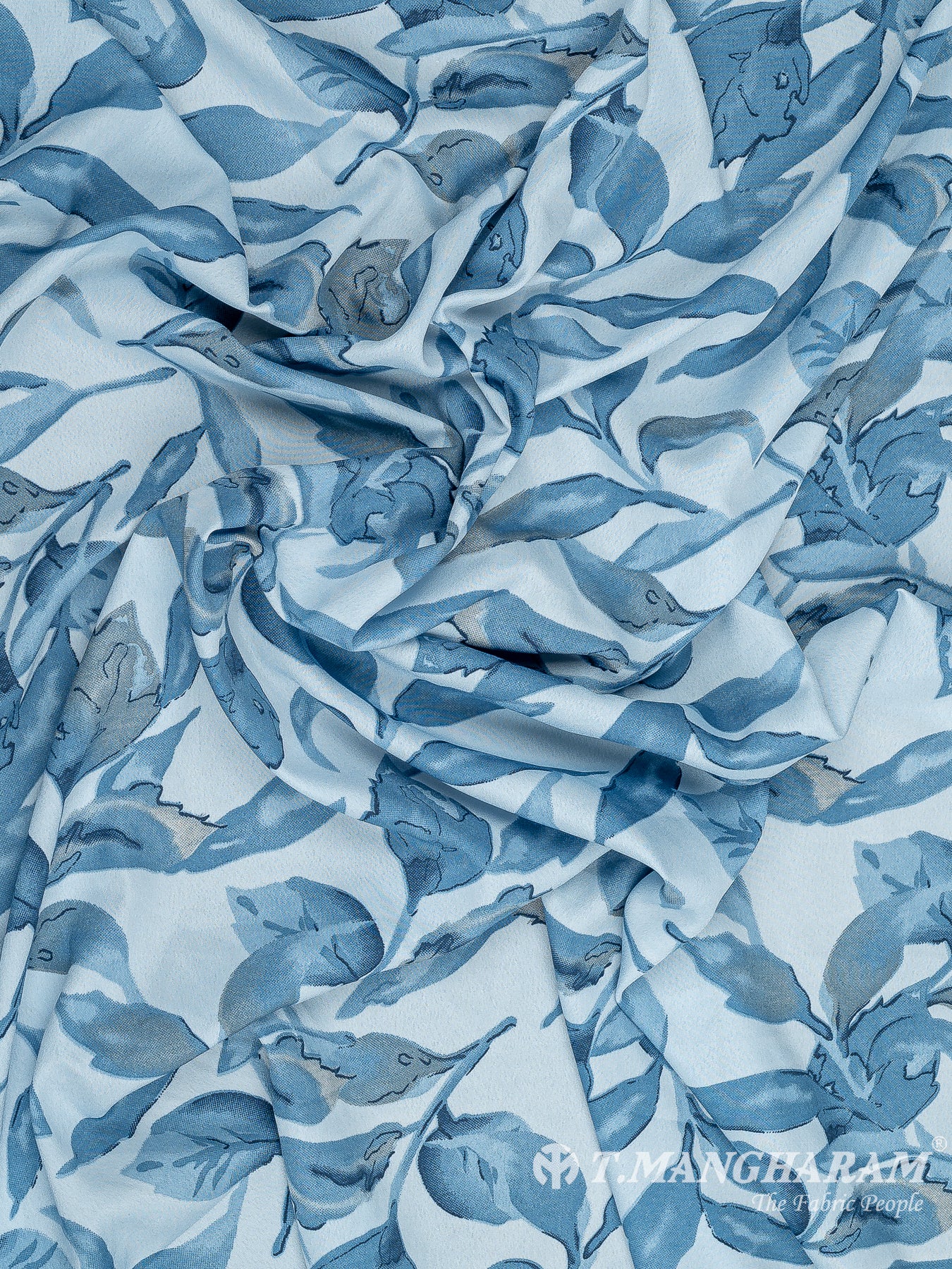 Blue Crepe Fabric - EB7486 view-4