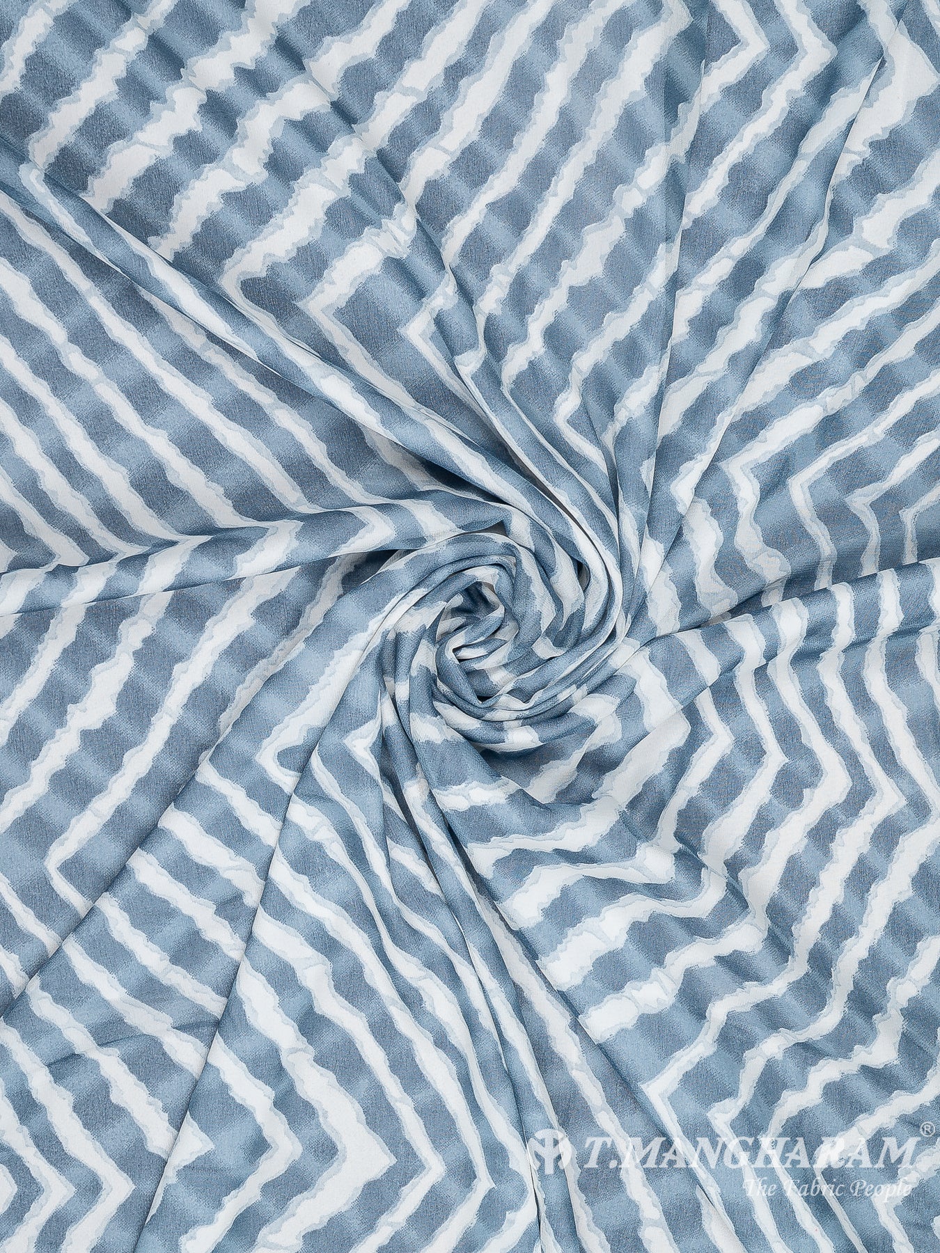 Blue Georgette Fabric - EA3144 view-1