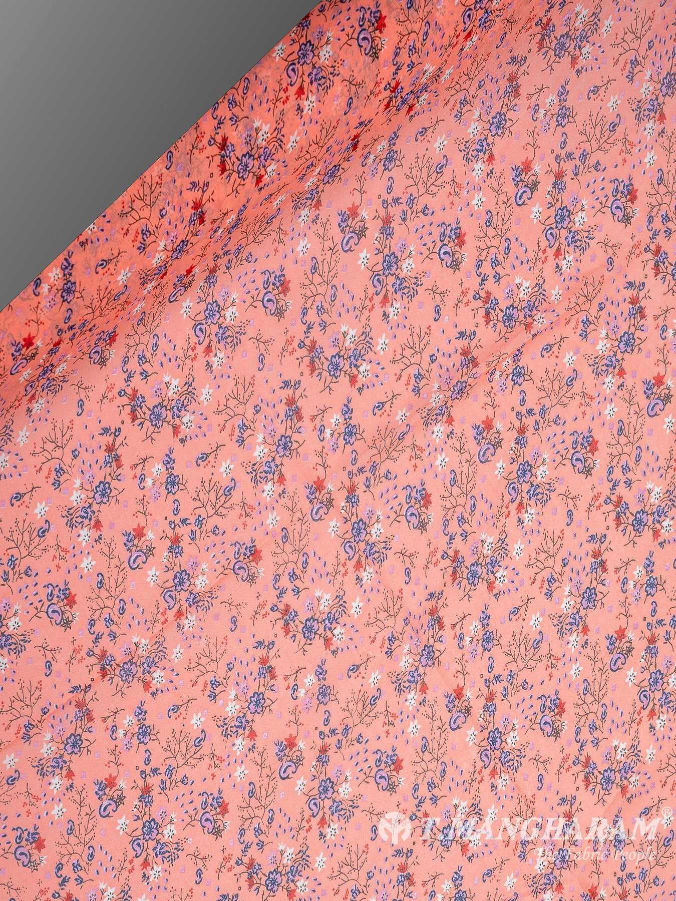 Peach Georgette Fabric - EA3098 view-2