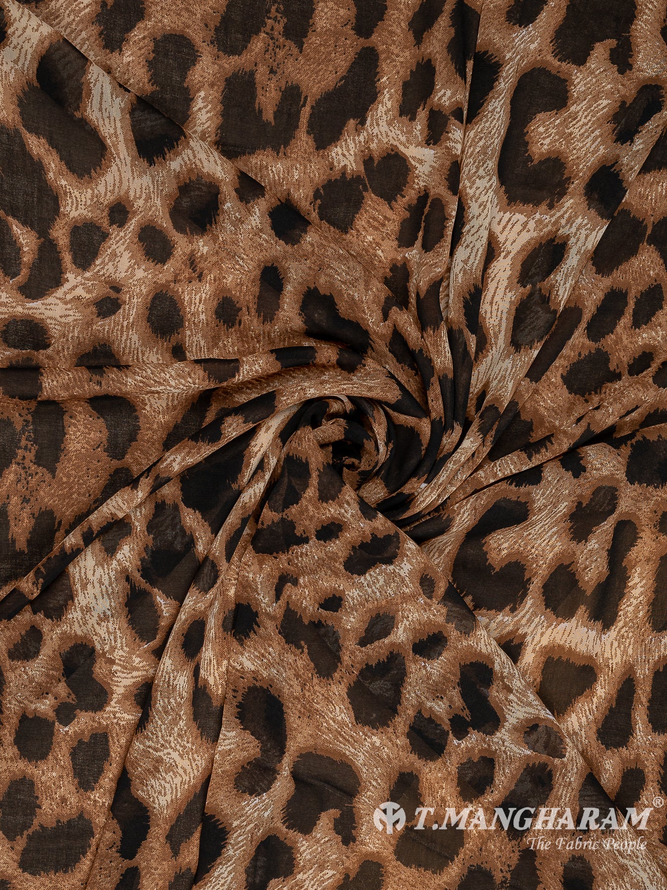 Brown Georgette Fabric - EA3082 view-1