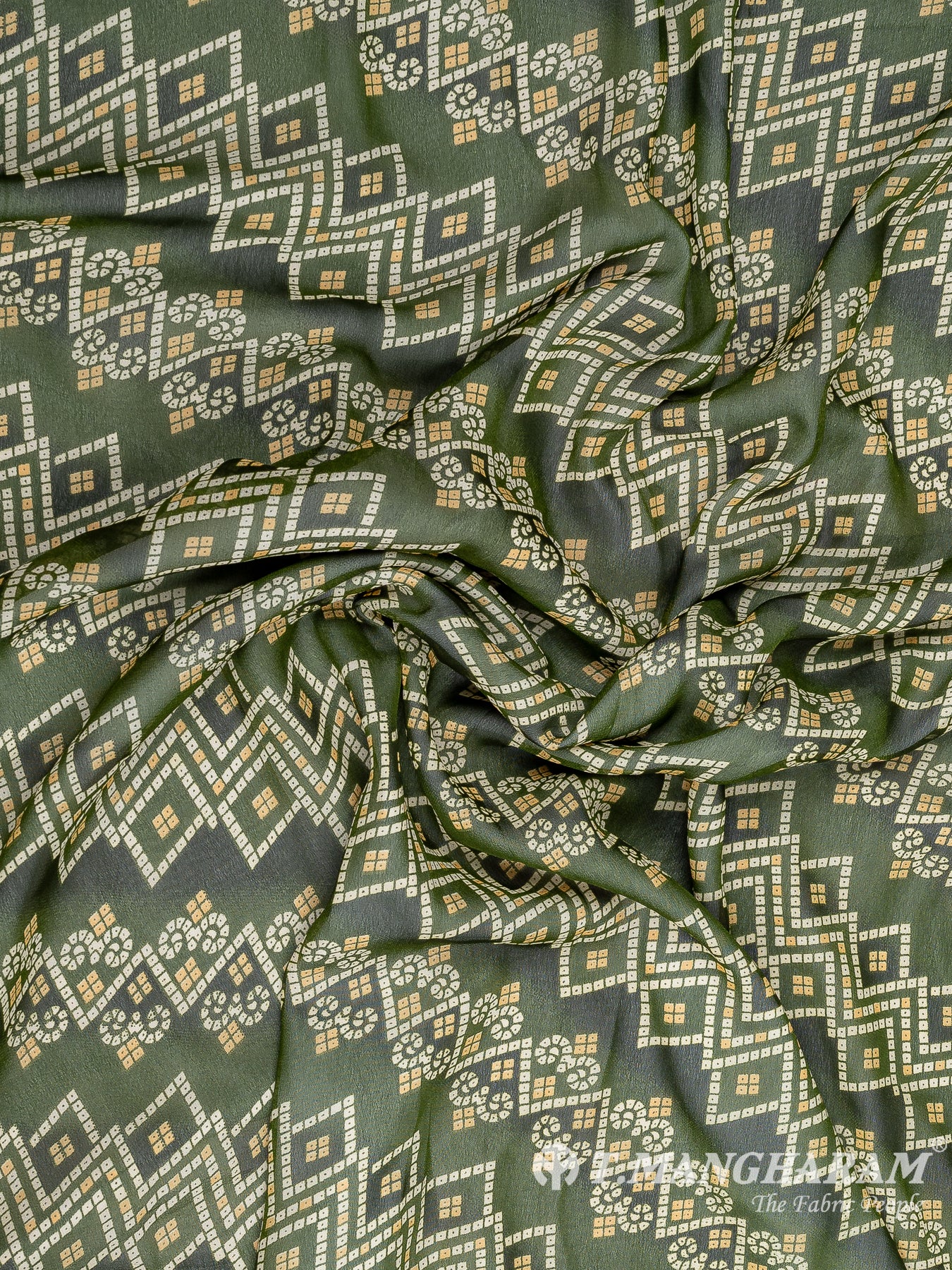 Green Georgette Fabric - EA3161