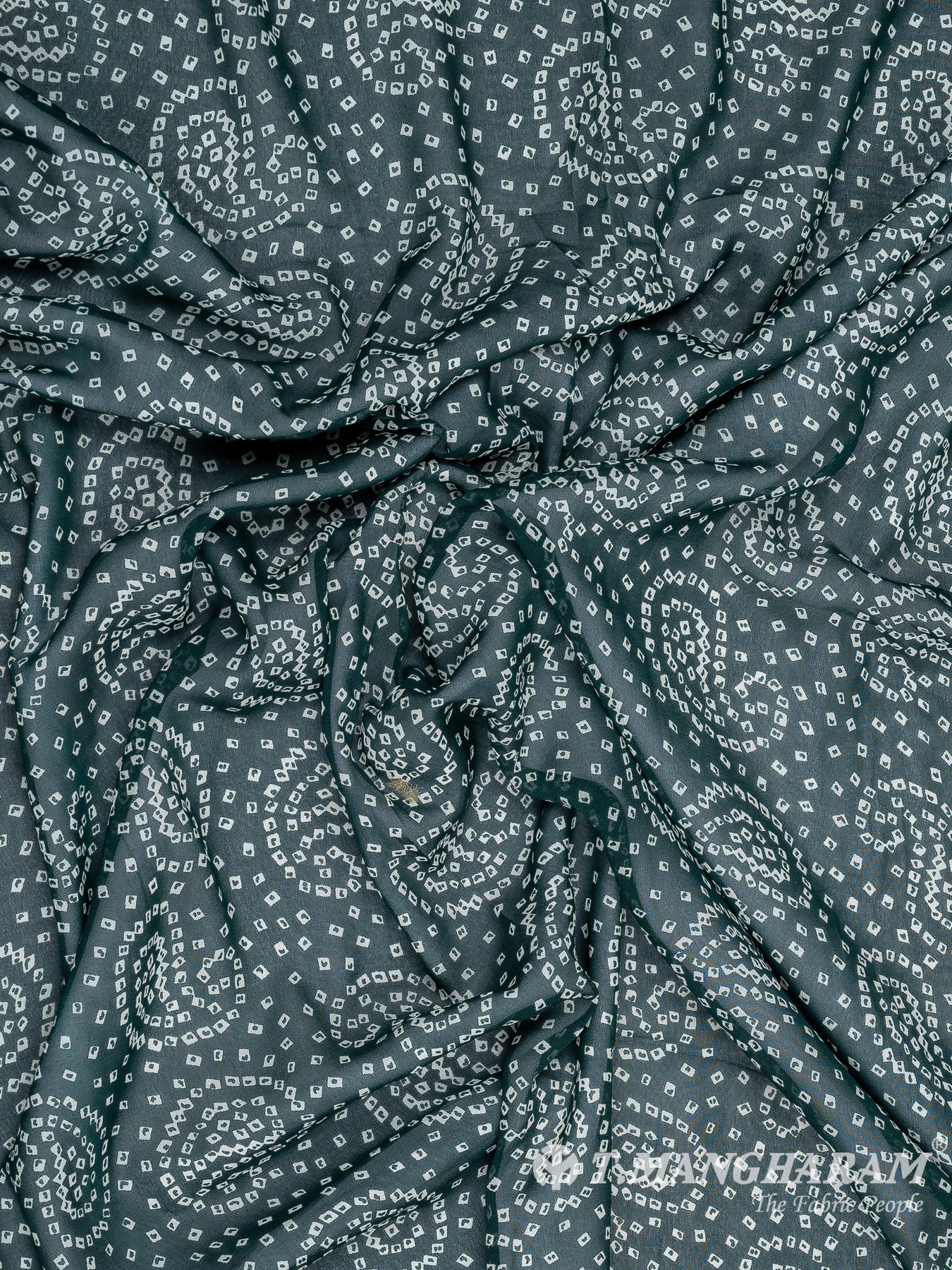 Green Georgette Fabric - EA3085 view-4