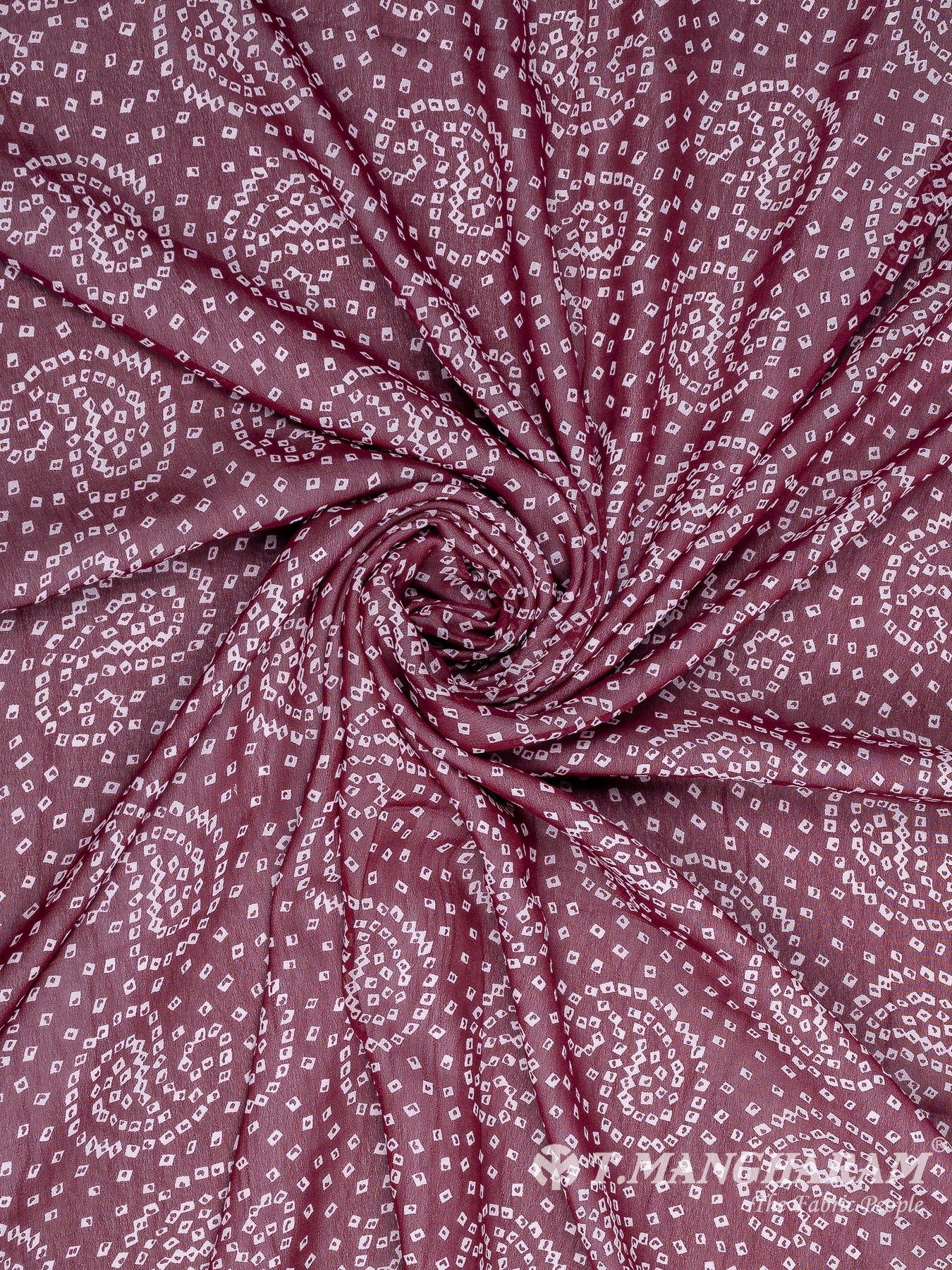 Wine Georgette Fabric - EA3076 view-1