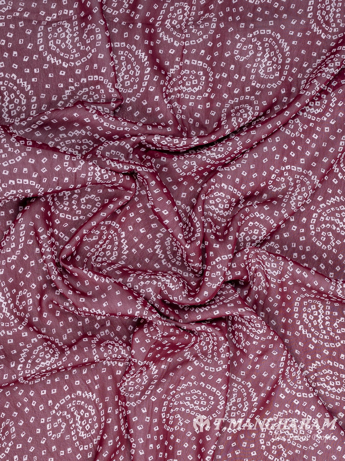 Wine Georgette Fabric - EA3076 view-4