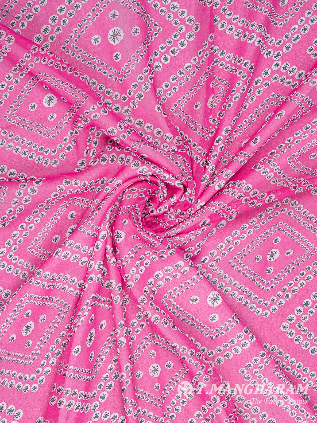 Pink Georgette Fabric - EA3139 view-1