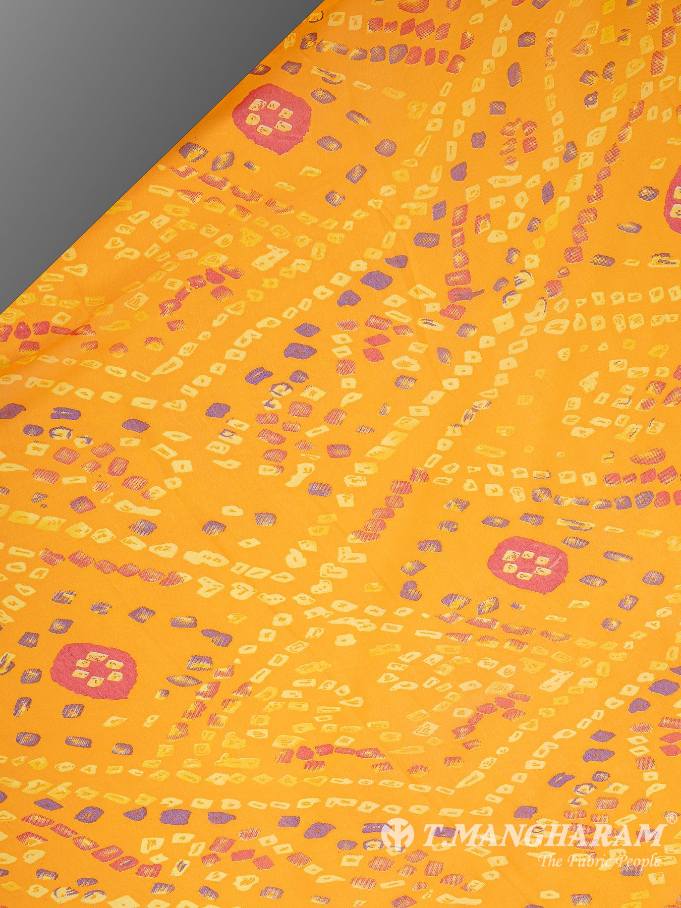 Yellow Georgette Fabric - EA3062 view-2