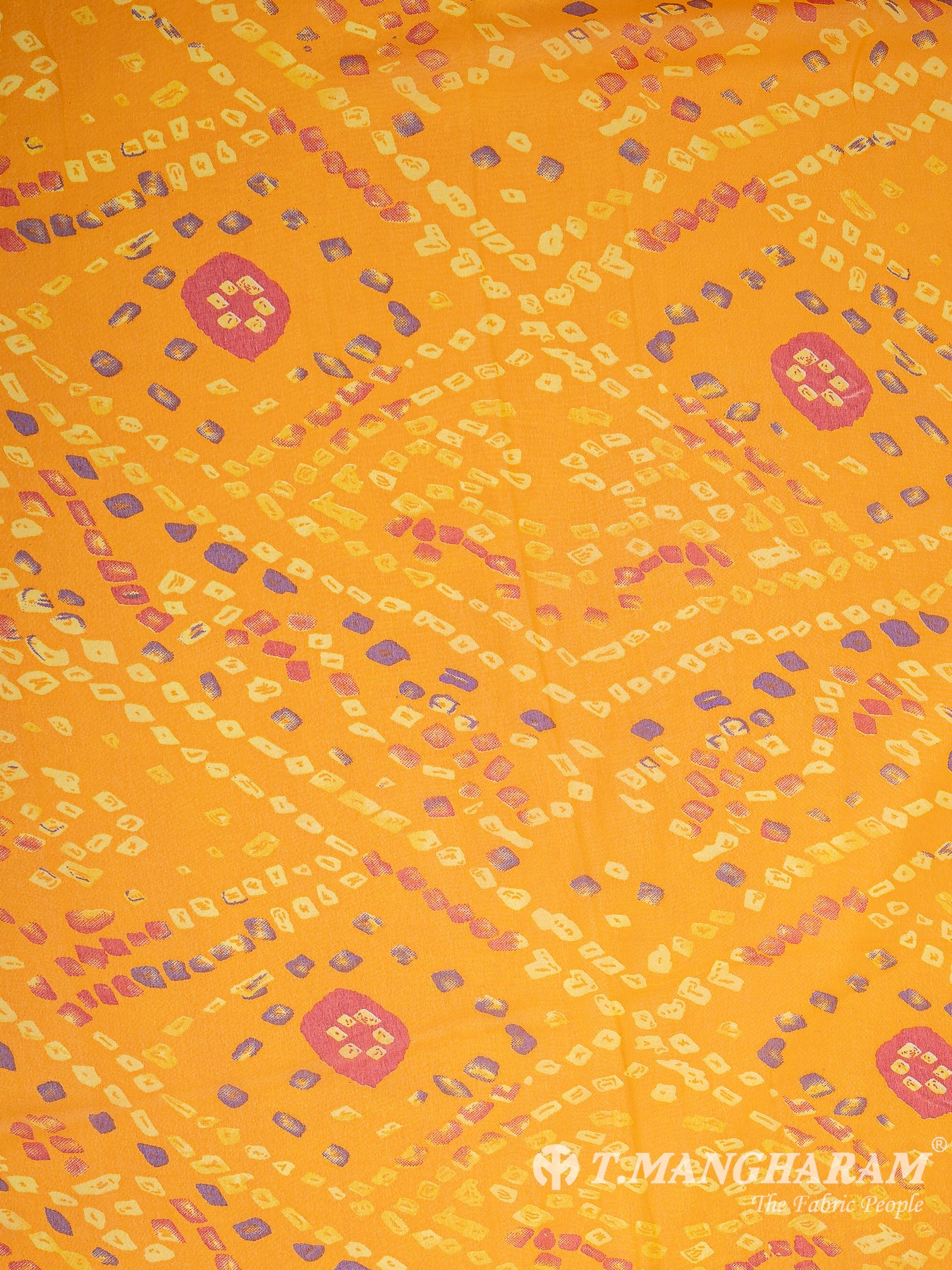 Yellow Georgette Fabric - EA3062 view-3