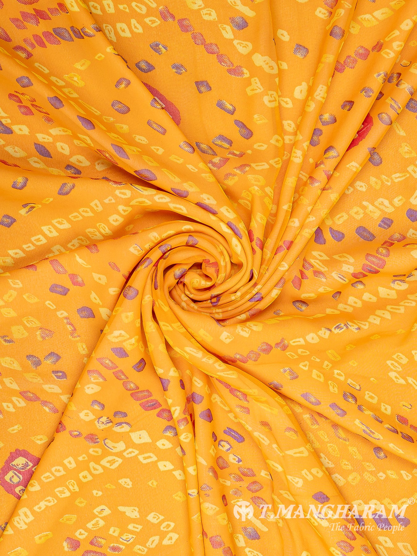 Yellow Georgette Fabric - EA3062 view-1