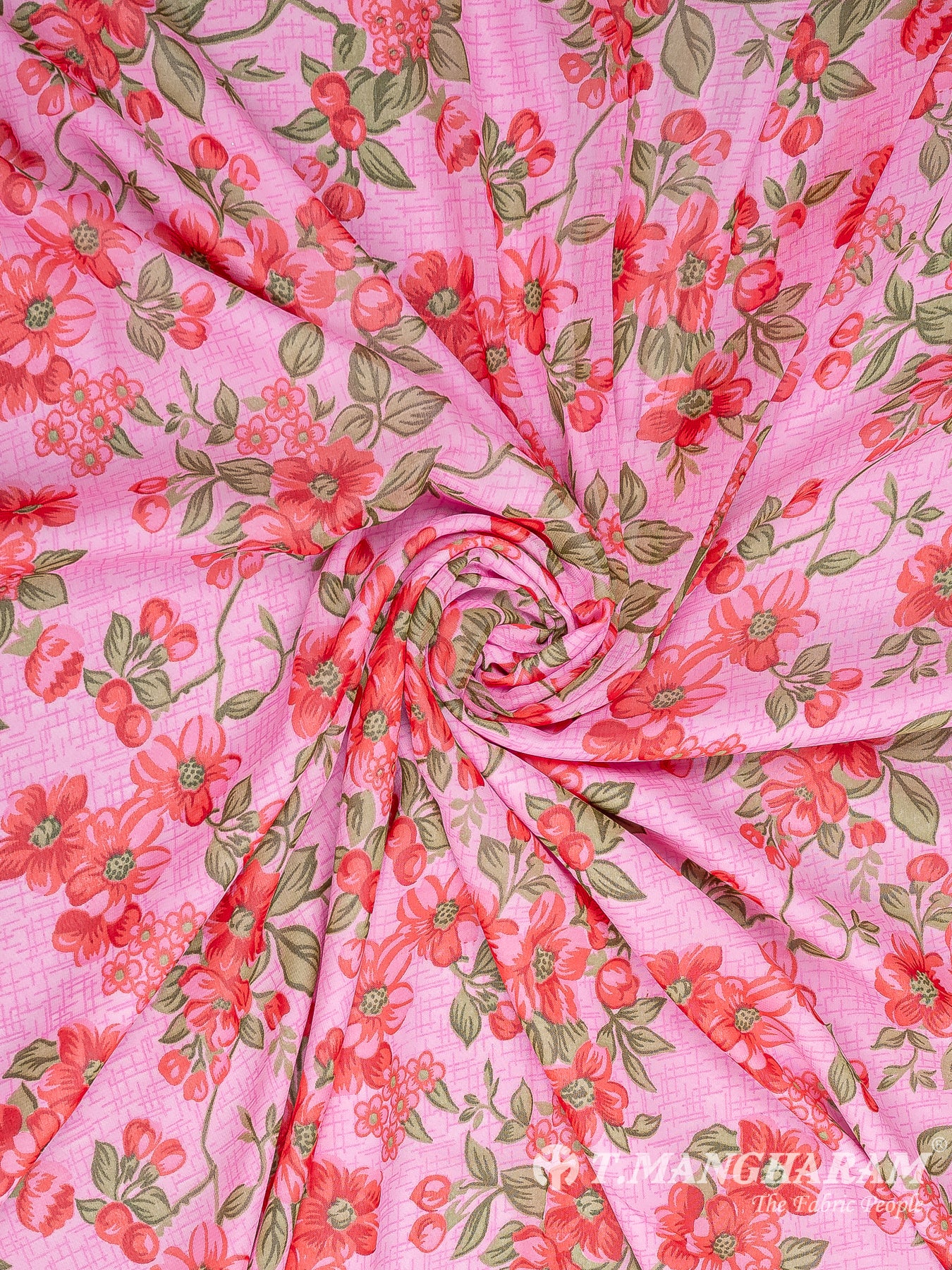 Pink Georgette Fabric - EA3150 view-1