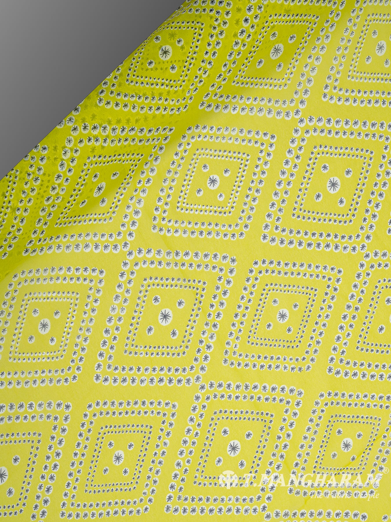 Yellow Georgette Fabric - EA3140 view-2