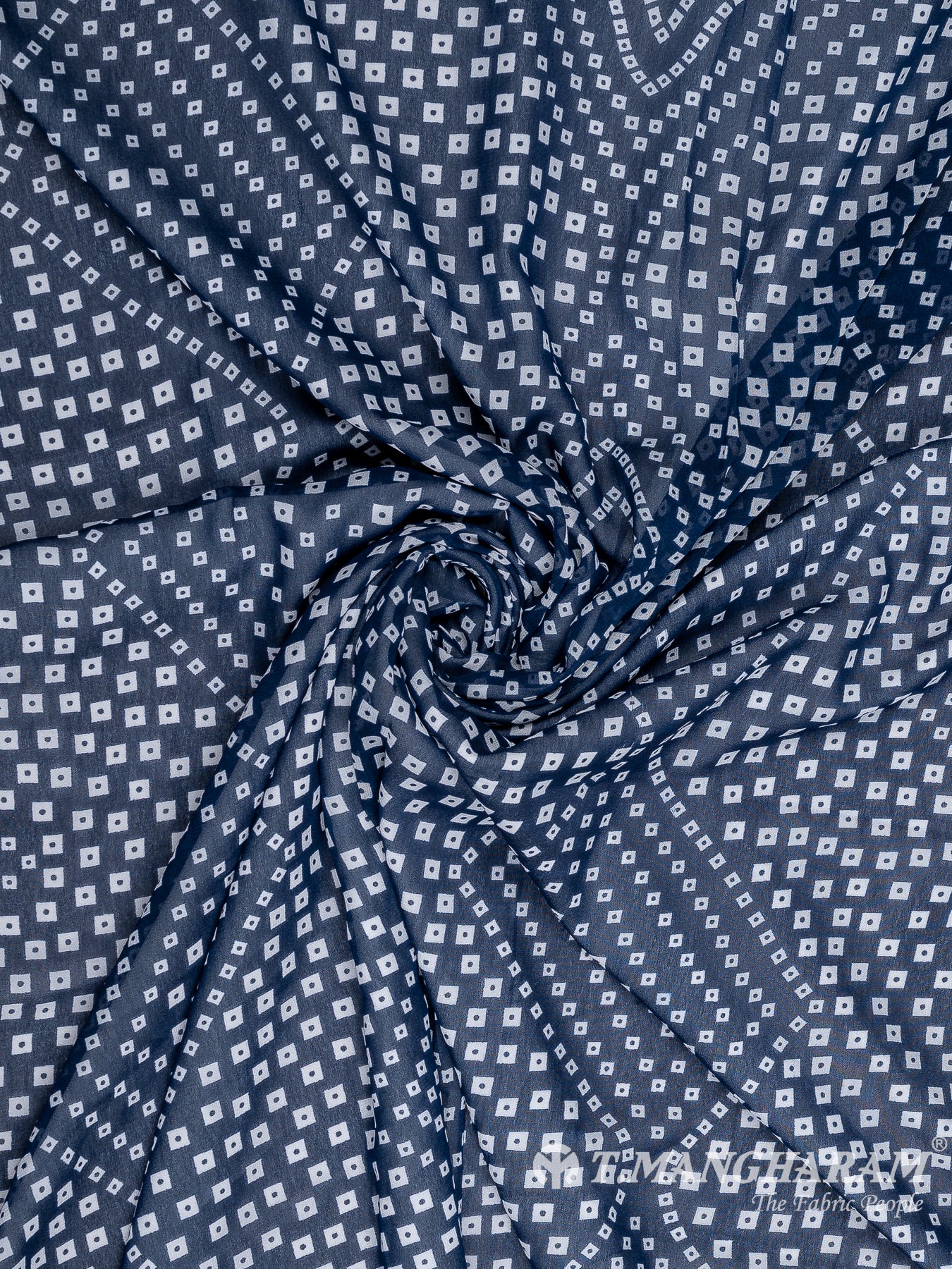 Blue Georgette Fabric - EA3153 view-1