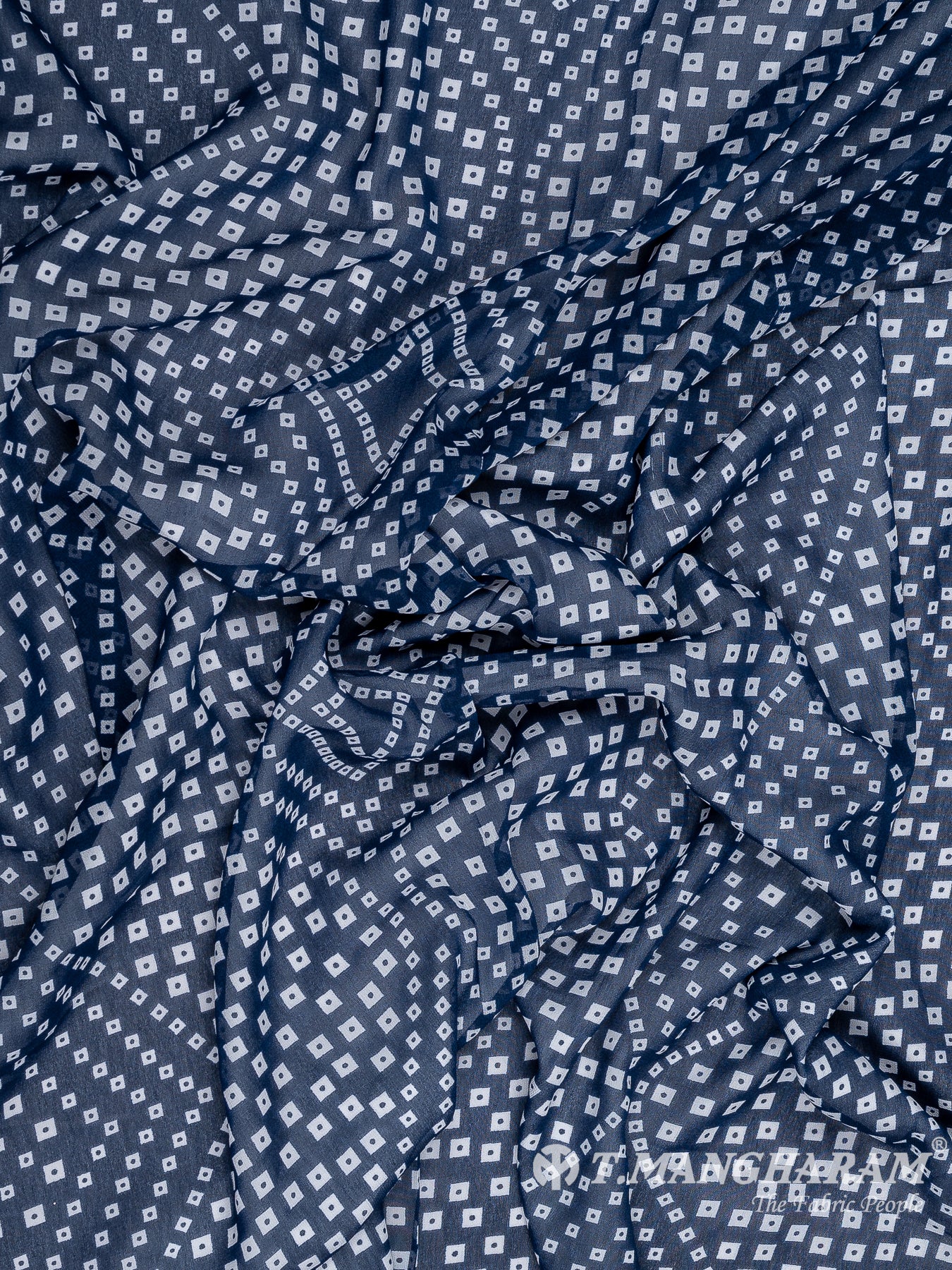 Blue Georgette Fabric - EA3153 view-4