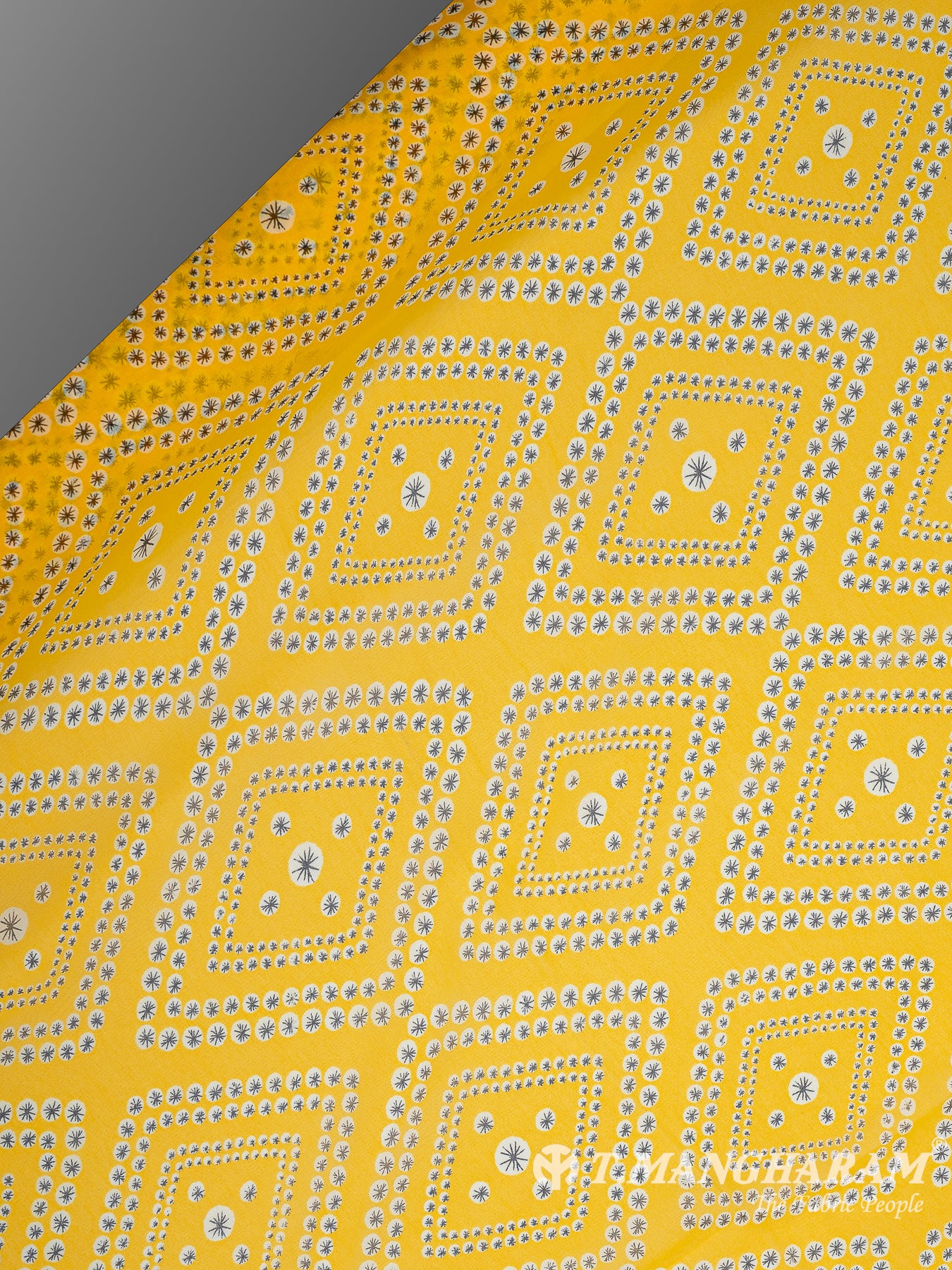 Yellow Georgette Fabric - EA3147 view-2