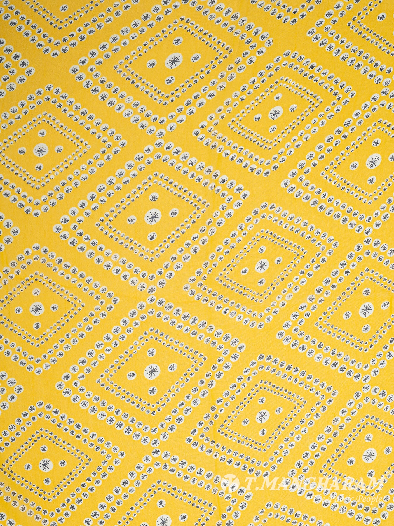 Yellow Georgette Fabric - EA3147 view-3