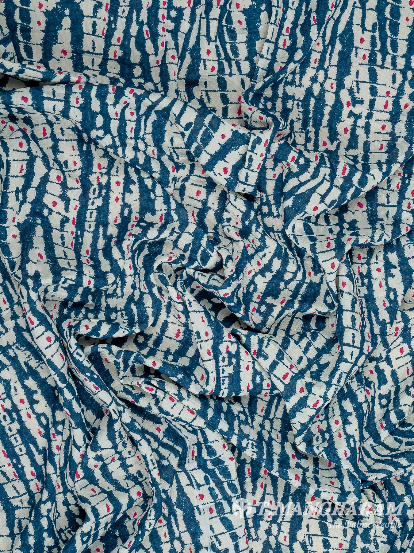 Blue Crepe Fabric - EA3116 view-1