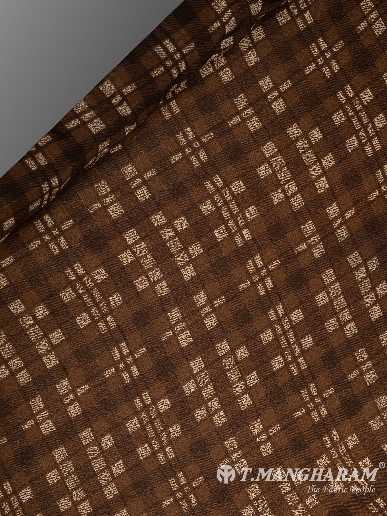 Brown Georgette Fabric - EA3079 view-2