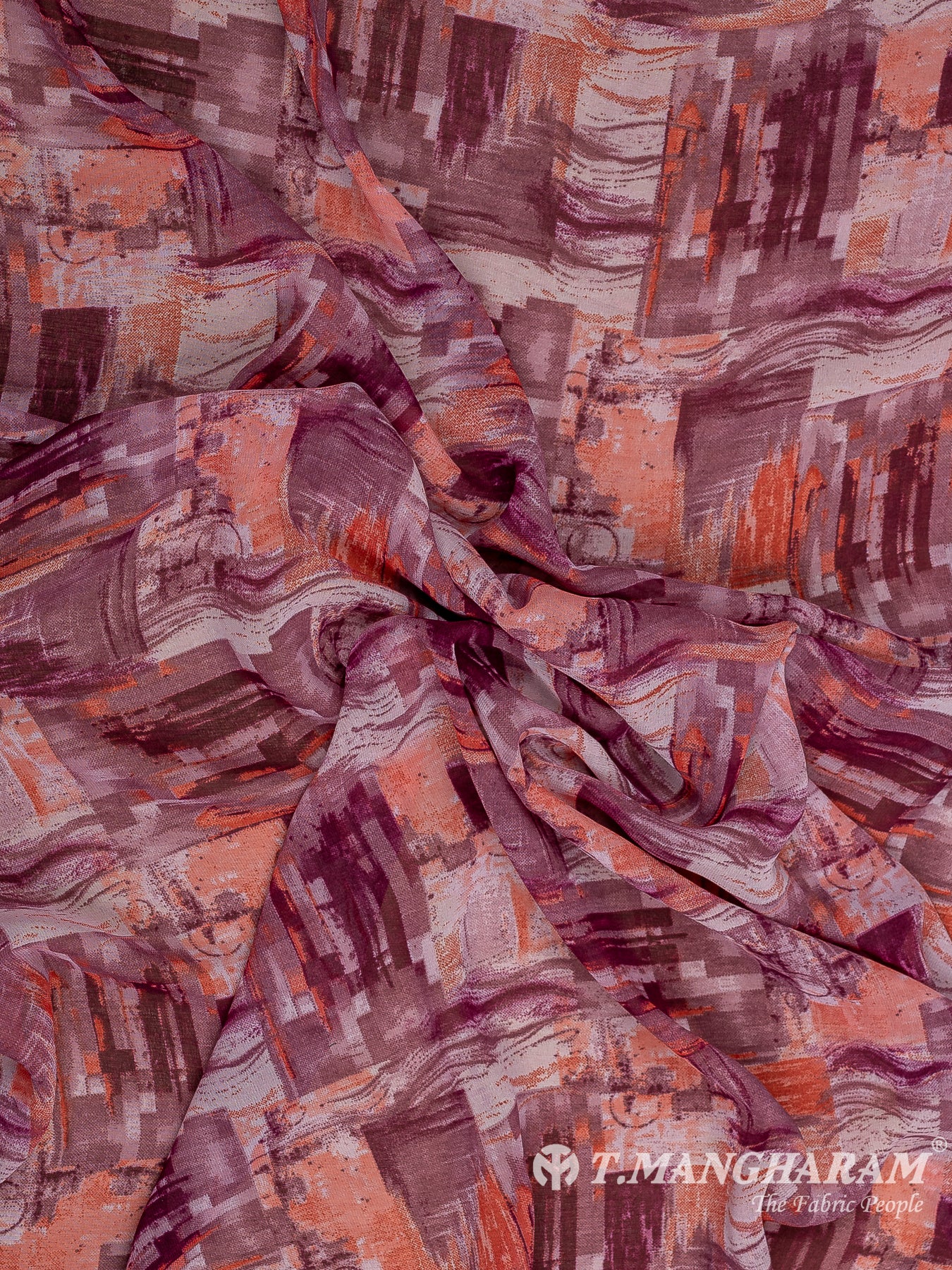 Wine Georgette Fabric - EB7557 view-4