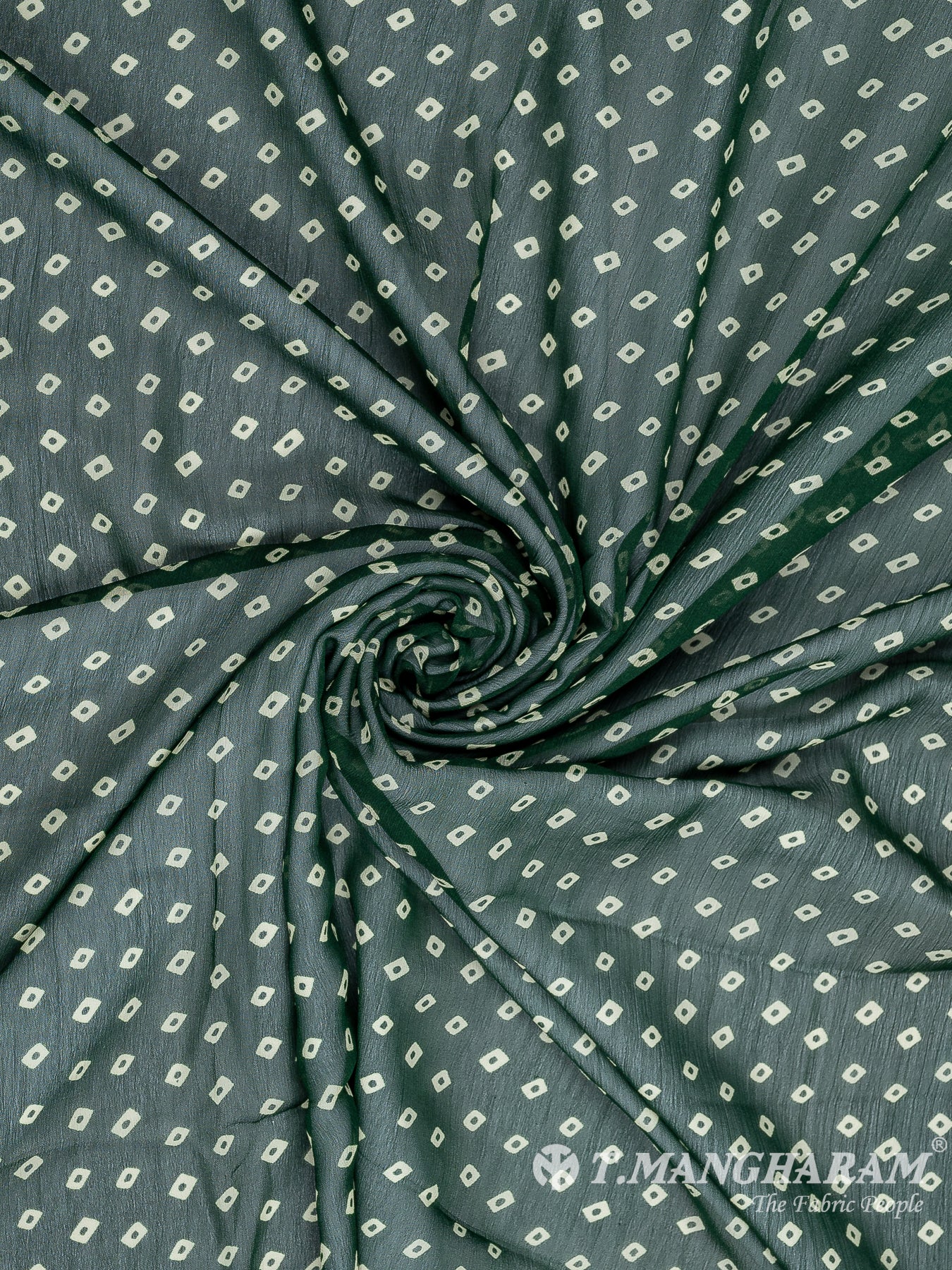 Green Georgette Fabric - EB7563 view-1