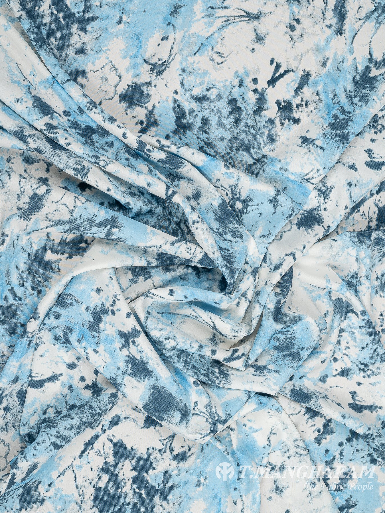 Blue Crepe Fabric - EC10452 view-4