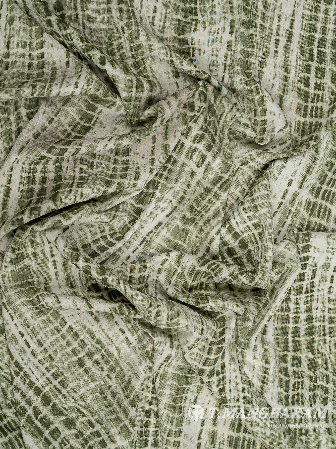 Green Crepe Fabric - EC10463 view-4