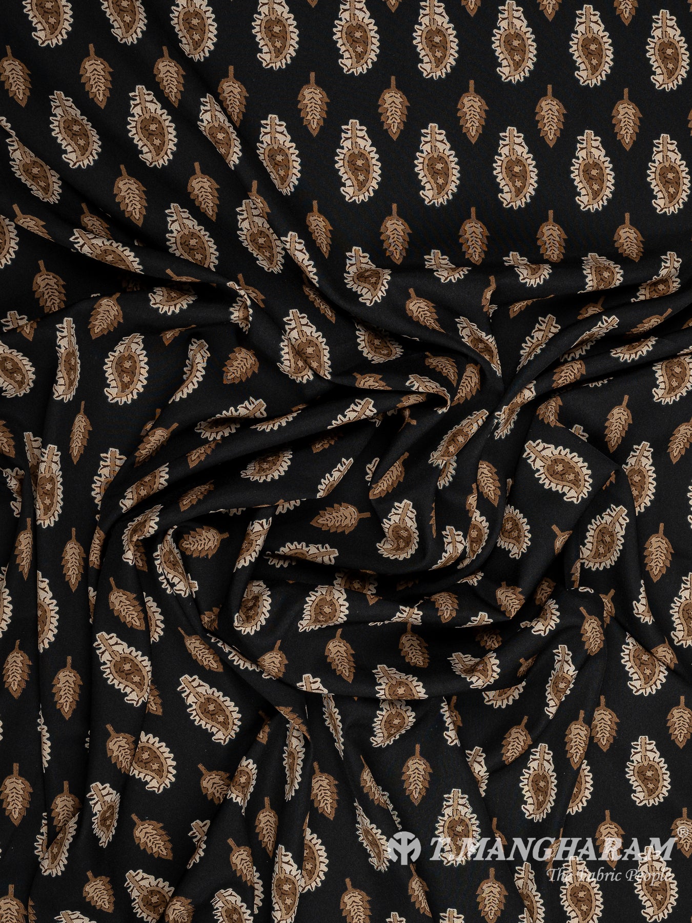 Black Crepe Fabric - EC10484 view-4