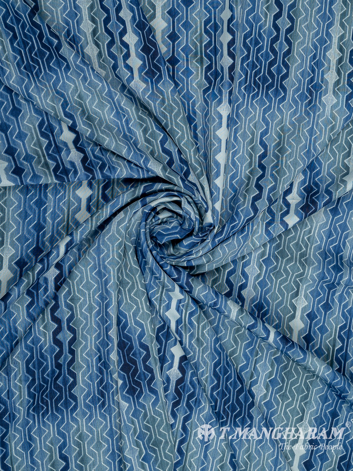 Blue Crepe Fabric - EC10451 view-1