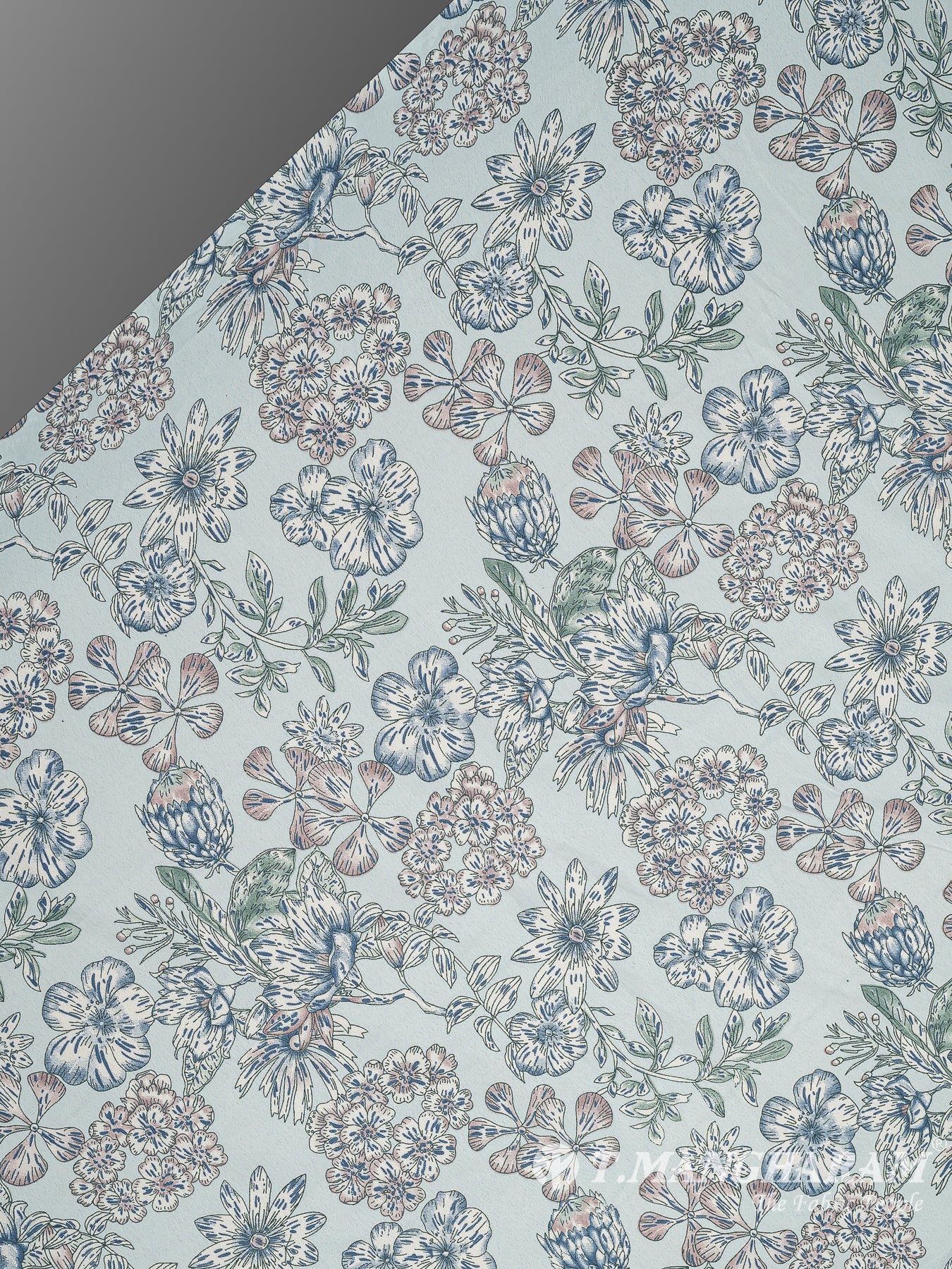 Blue Crepe Fabric - EC10462 view-2