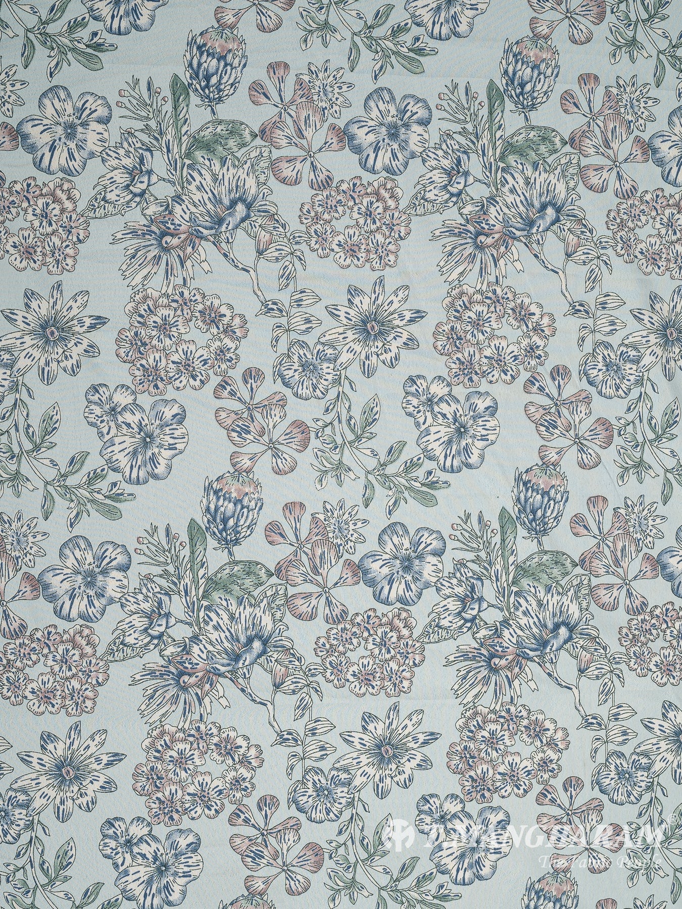 Blue Crepe Fabric - EC10462 view-3