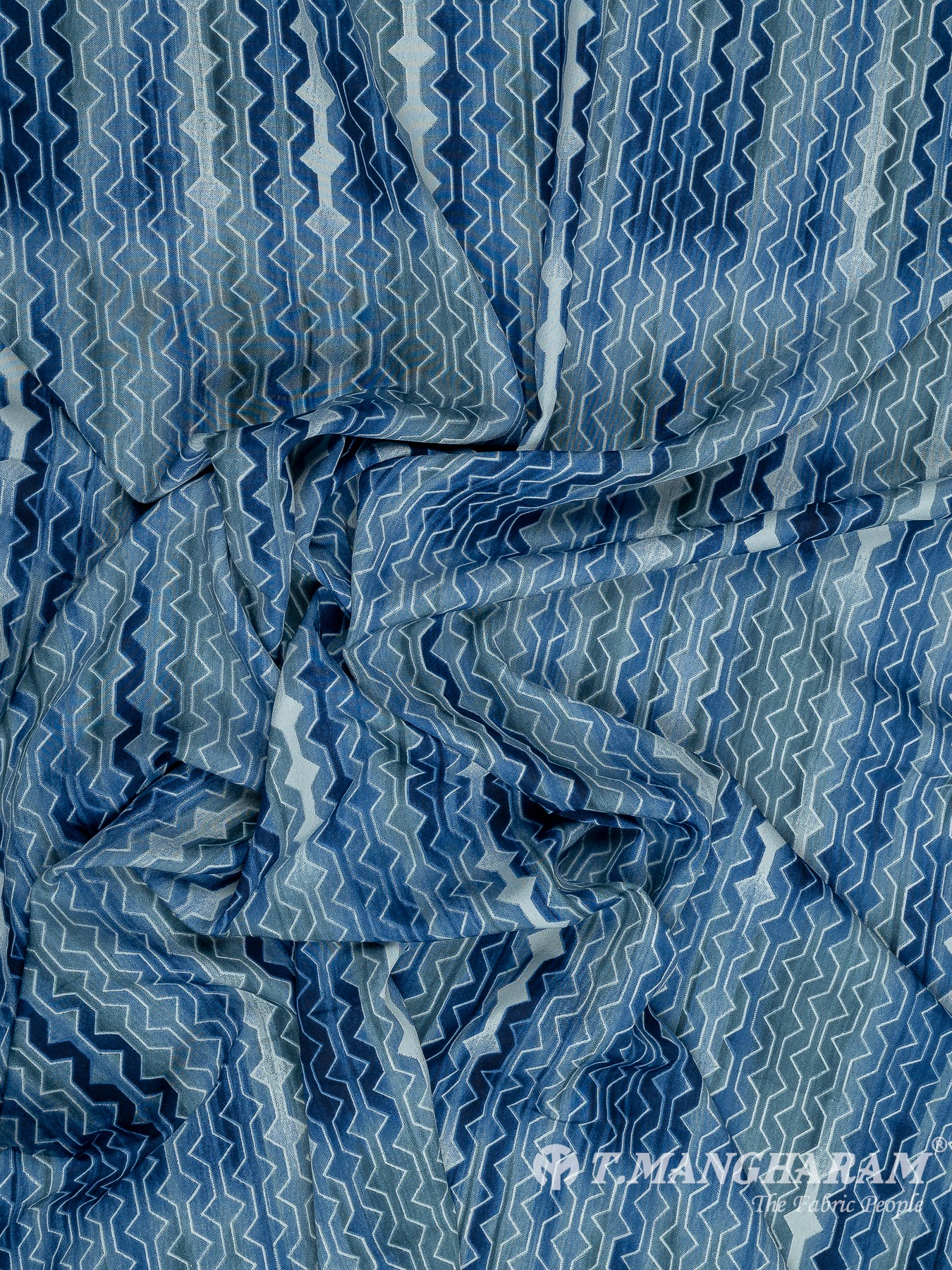 Blue Crepe Fabric - EC10451 view-4