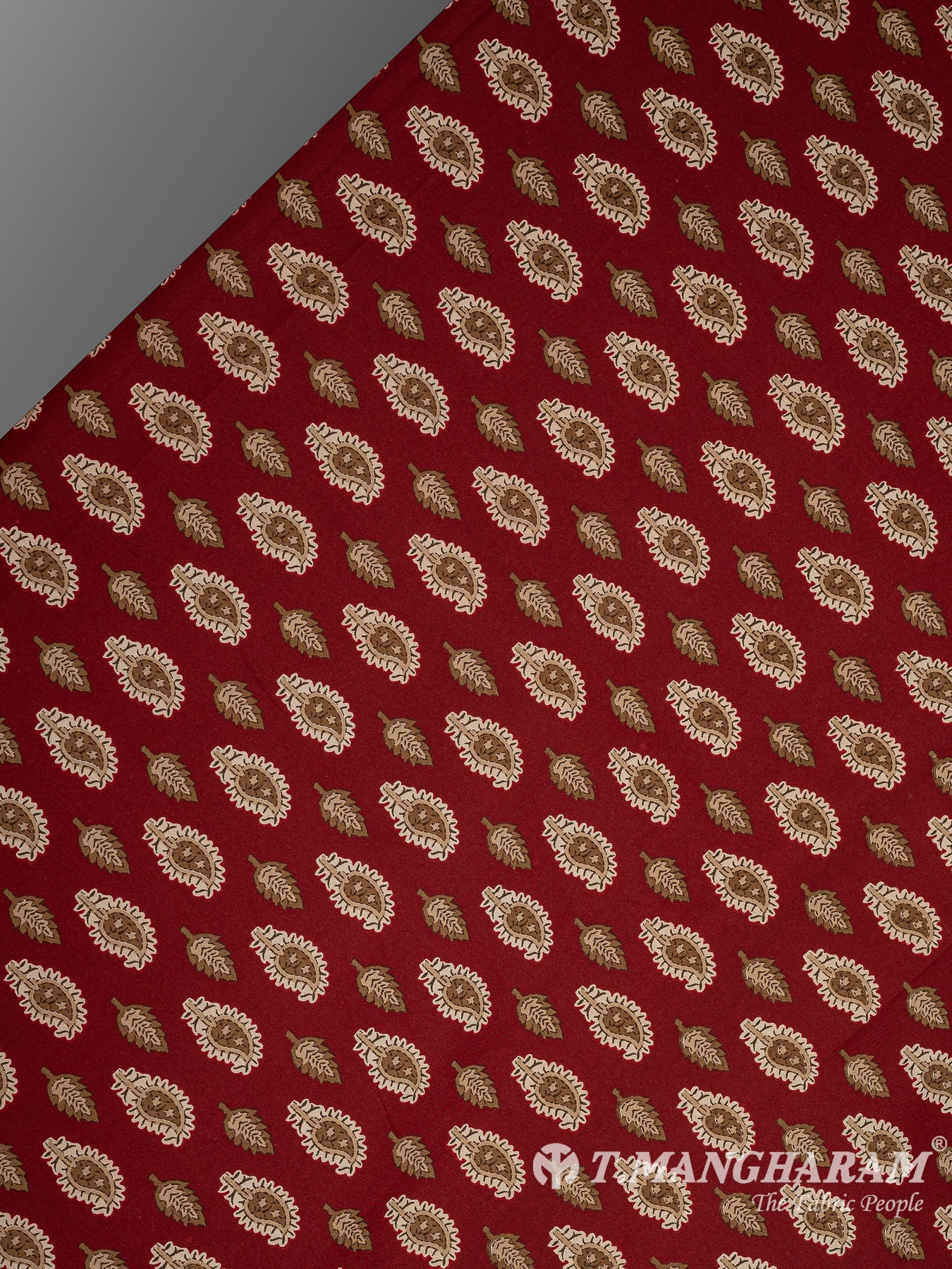 Maroon Crepe Fabric - EC10474 view-2