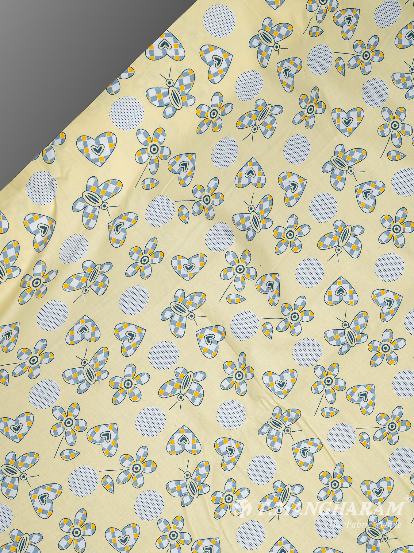 Yellow Cotton Fabric - EC10433 view-2