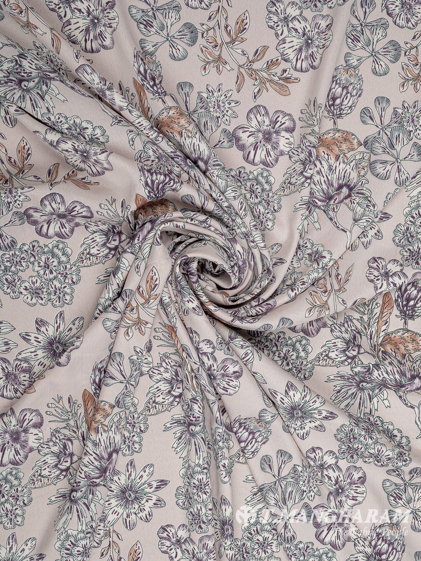 Violet Crepe Fabric - EC10448 view-1