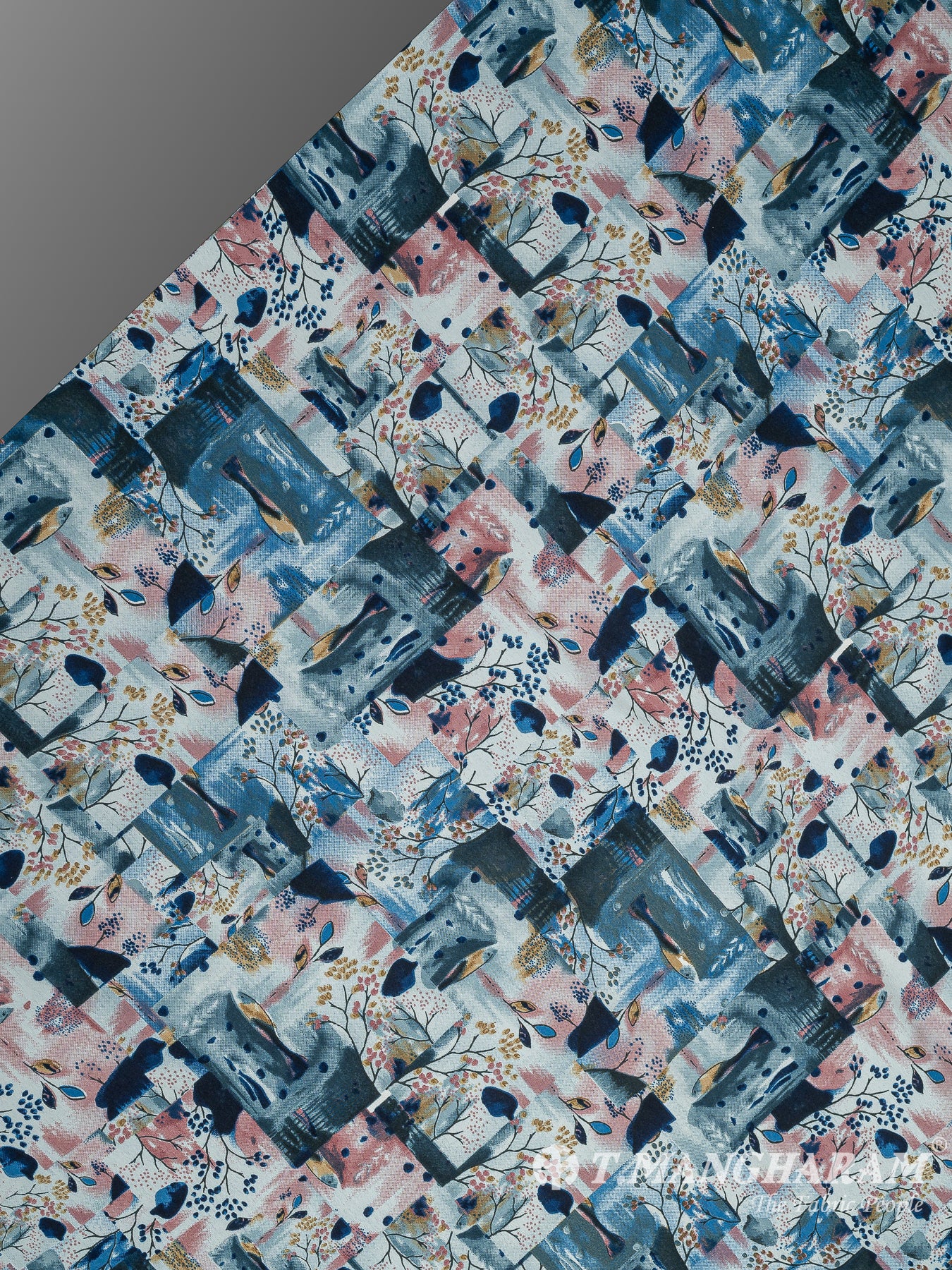 Blue Crepe Fabric - EC10483 view-2