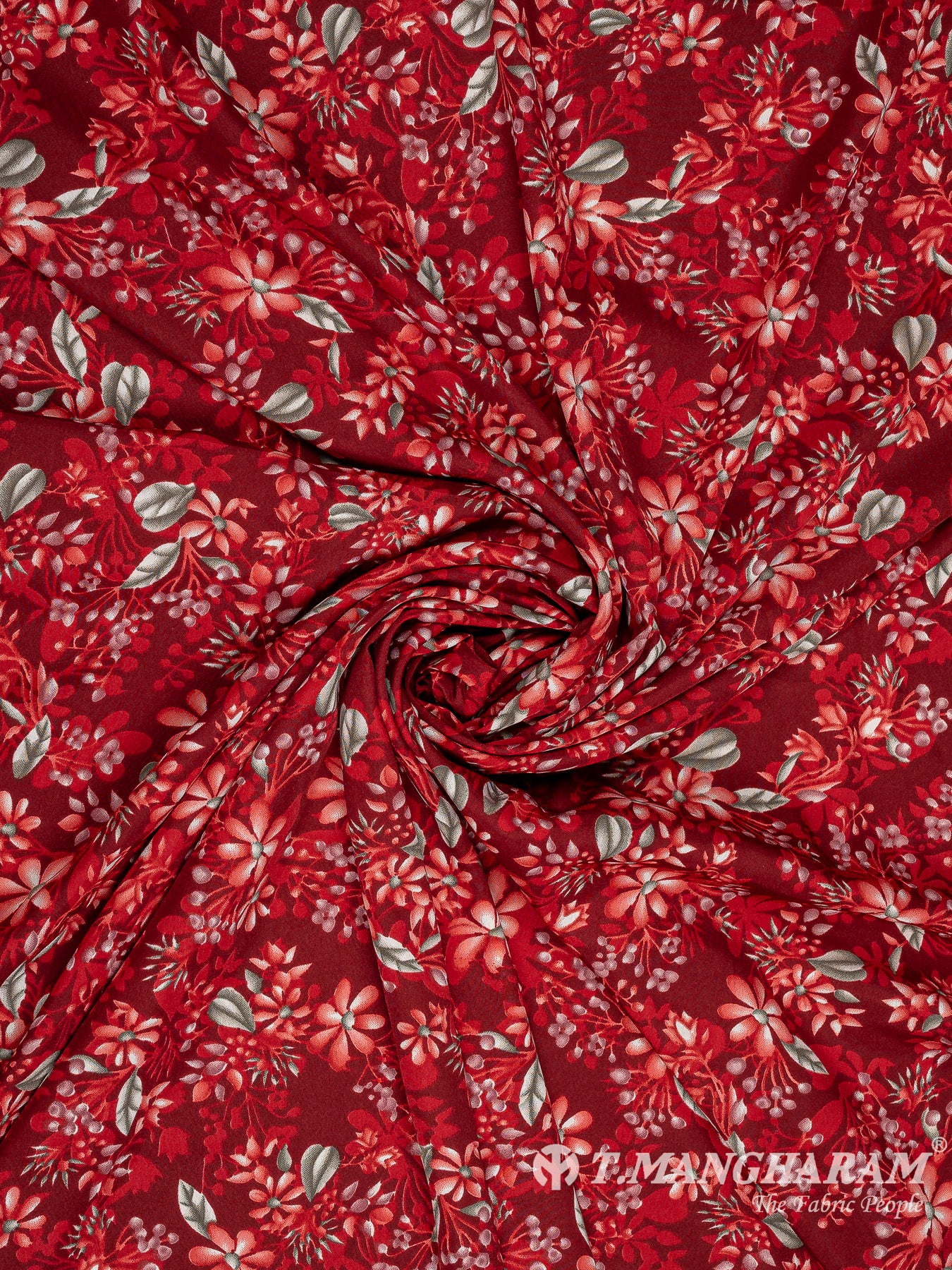 Red Crepe Fabric - EC10467 view-1